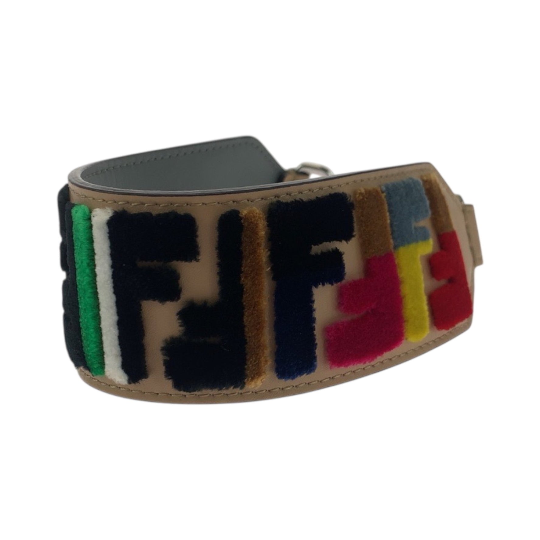 FENDI ZUCCA YOU MINI BEIGE MULTICOLOR LEATHER SHOULDER STRAP ONLY