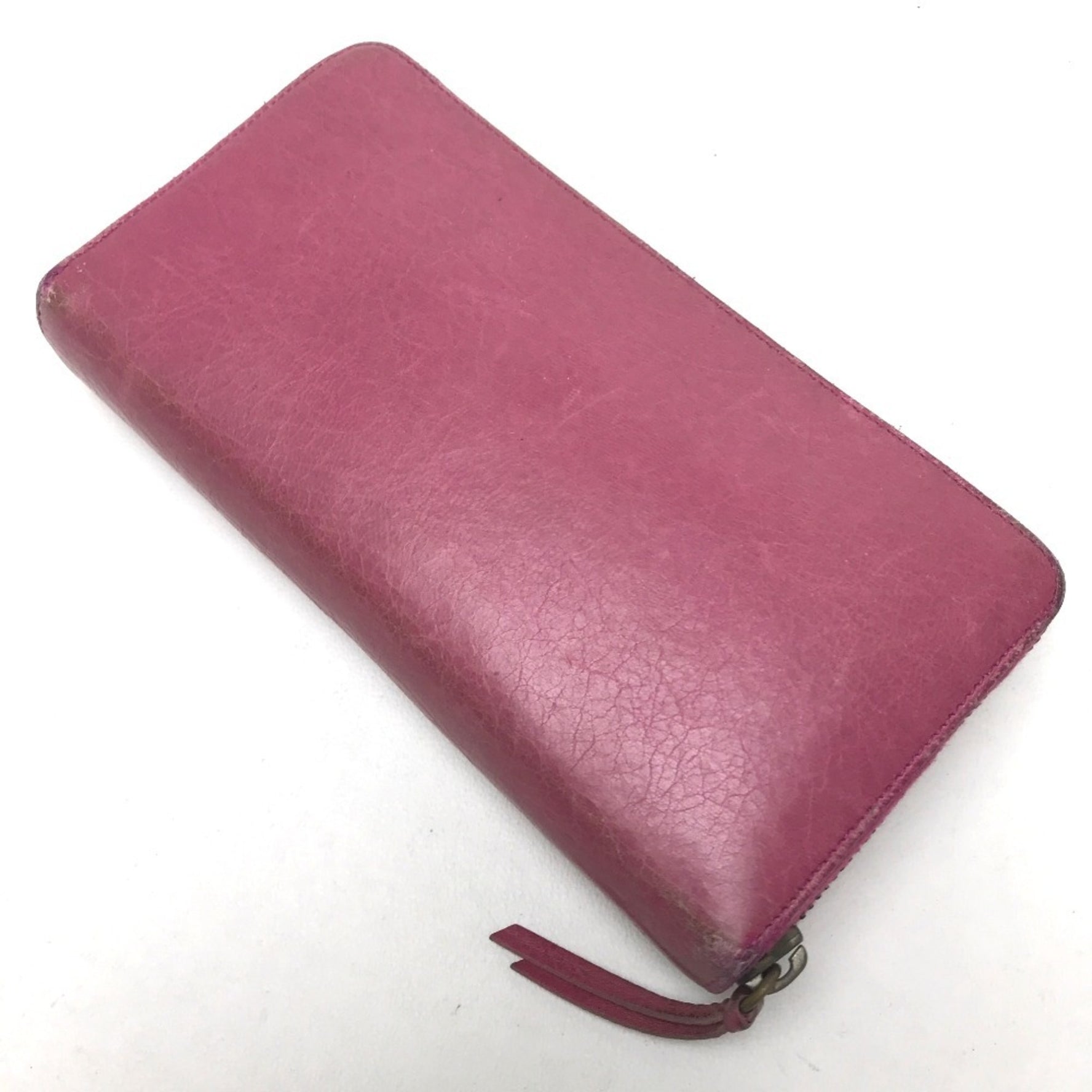 BALENCIAGA Classic Continental Zip Round Zipper Long Wallet Sheepskin