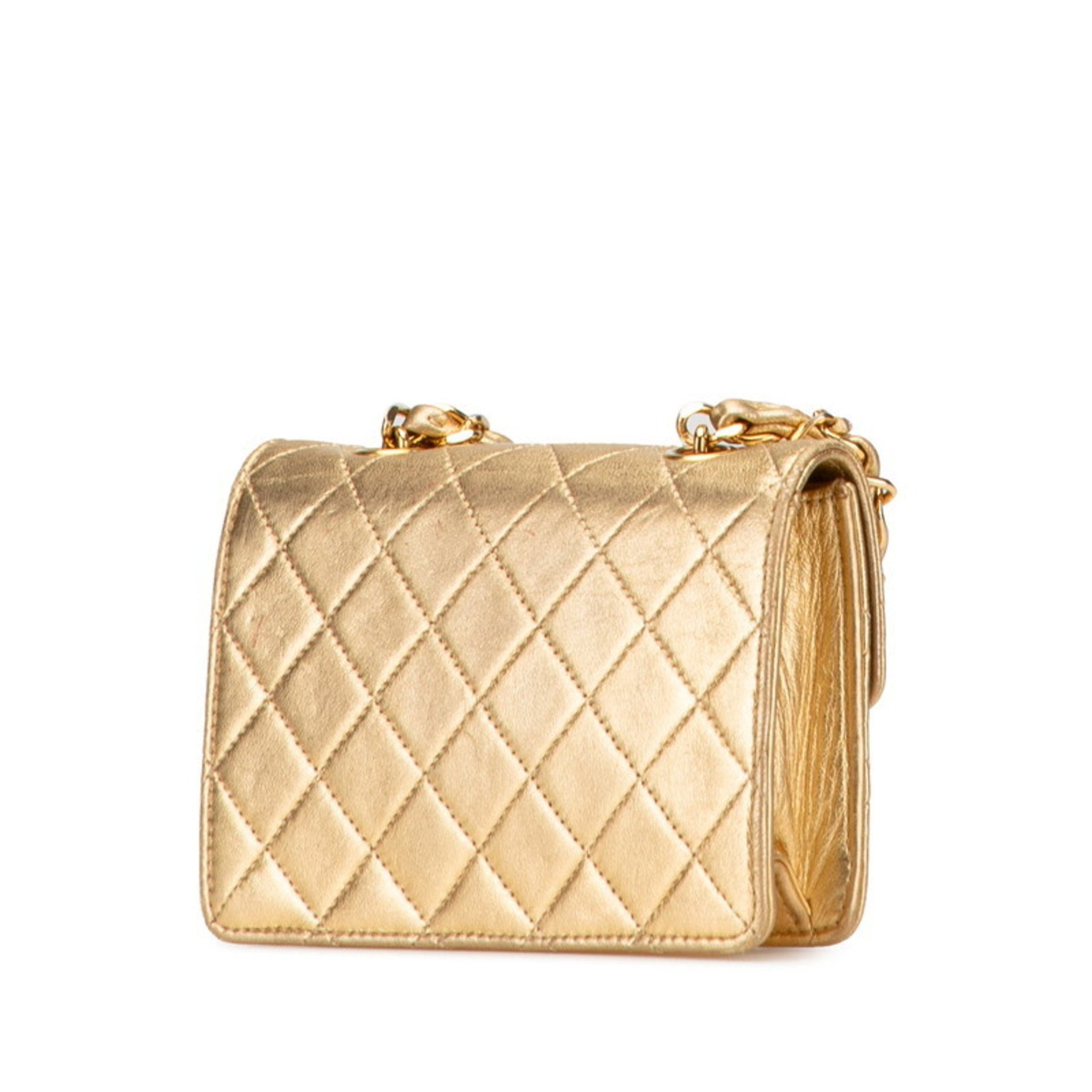 CHANEL Mini Matelasse Coco Mark Chain Shoulder Bag in Lambskin