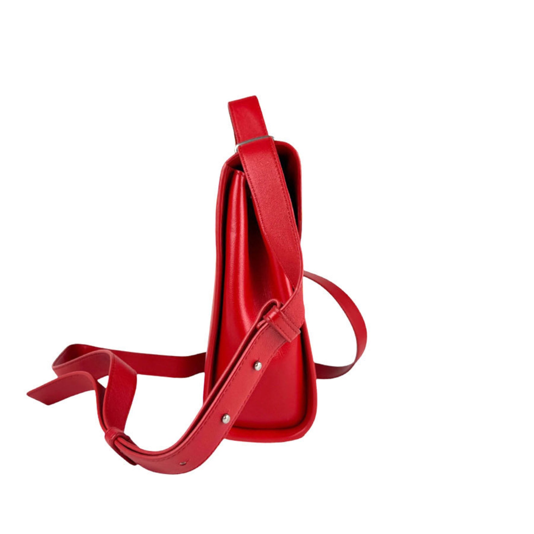 BOTTEGA VENETA Shoulder Bag The Clip Leather Red Women's z4127
