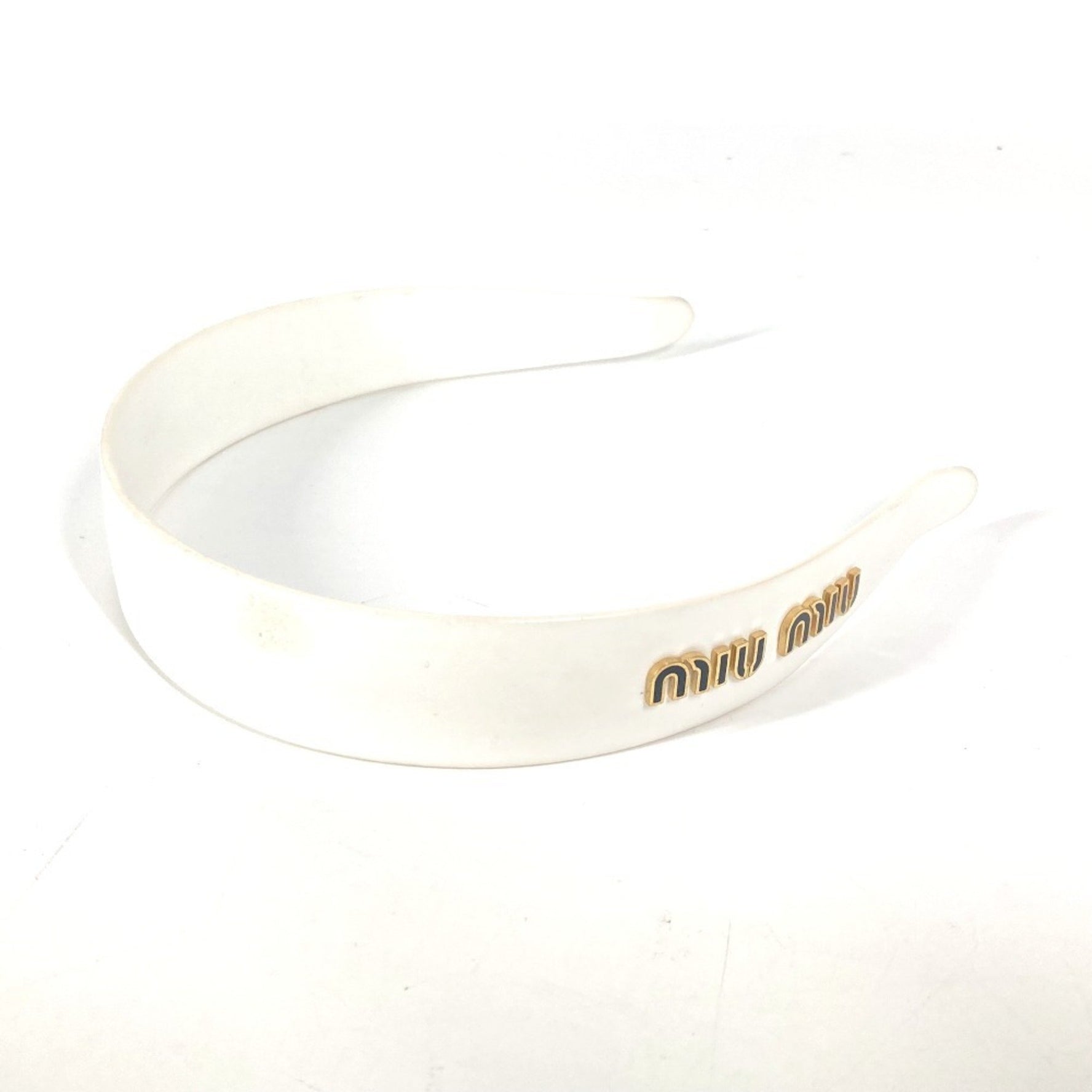 Miu Miu MIU Miu Logo Hairband Headband Plastic