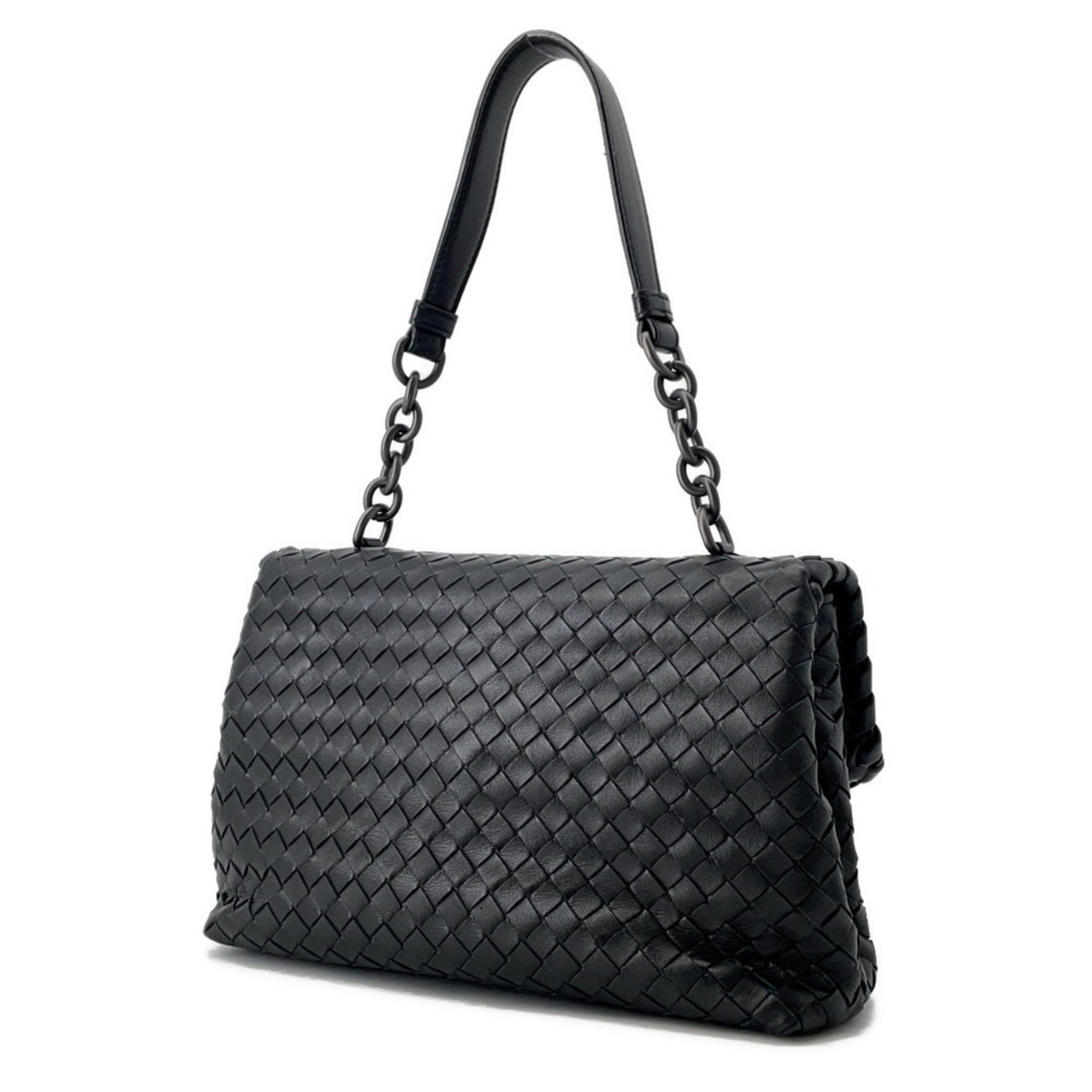 Bottega Veneta chain shoulder bag in intrecciato leather