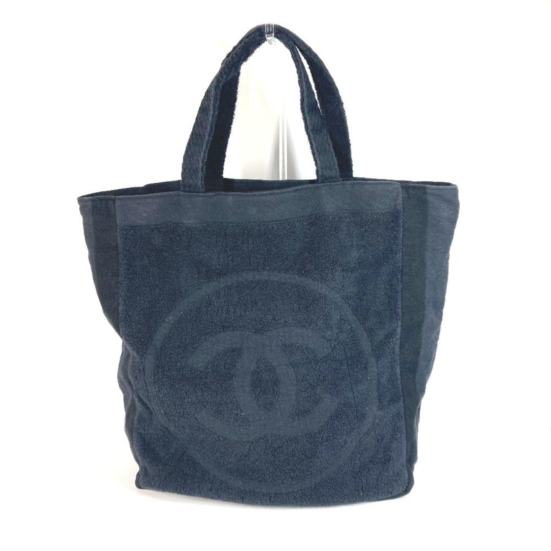 CHANEL Logo CC Coco Mark Shoulder Bag Beach Tote Pile
