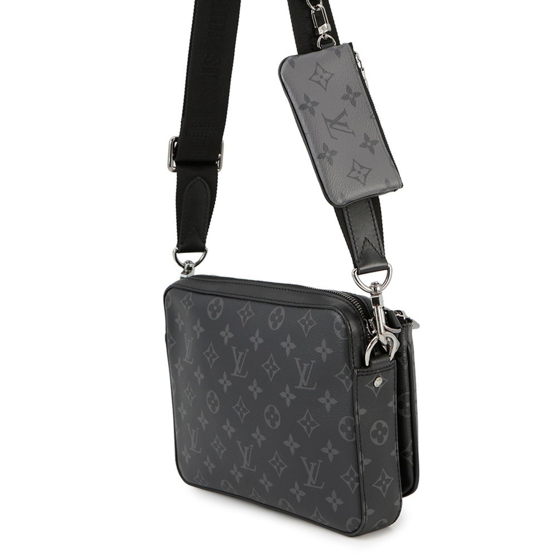 Louis Vuitton Monogram Eclipse Reverse Trio Shoulder Bag M69443 Black