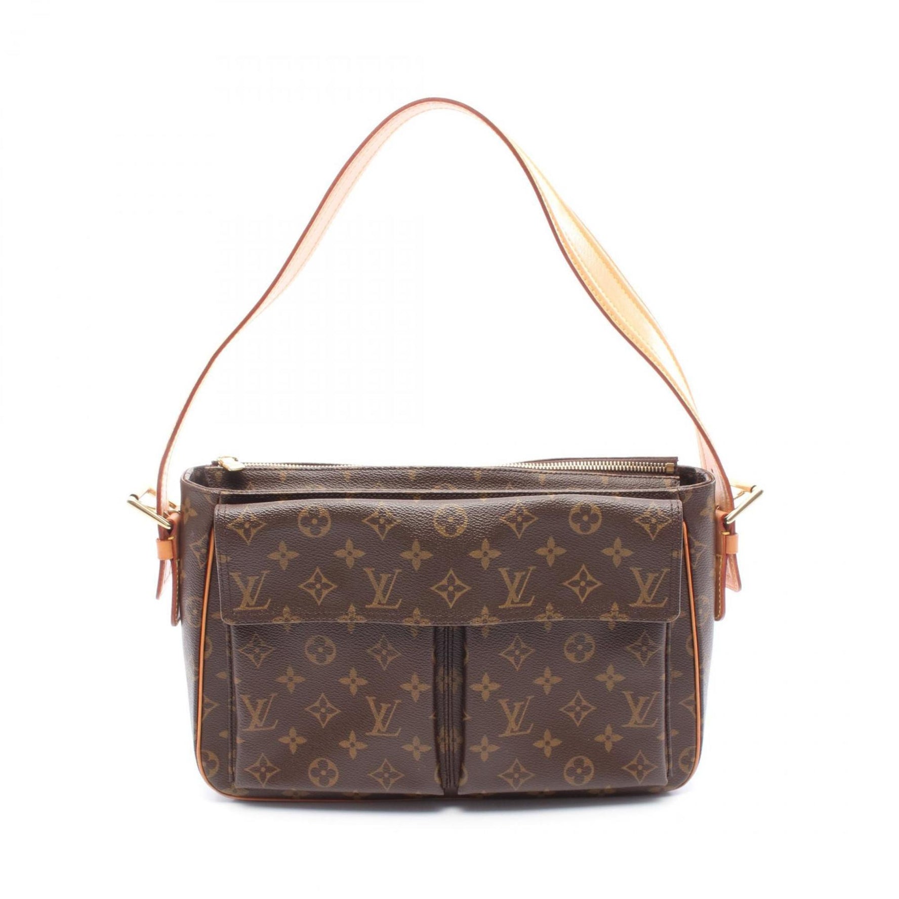 Louis Vuitton Viva Cite GM Monogram Shoulder Bag Coated Canvas Leather