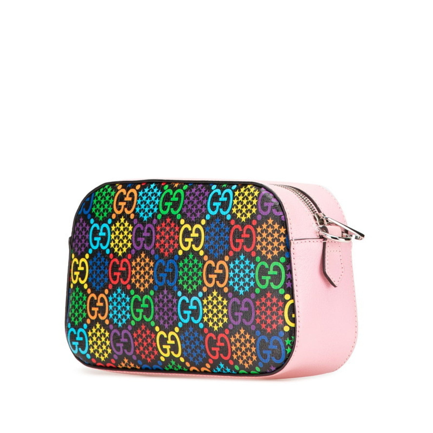 Gucci GG Psychedelic Shoulder Bag Pink, Black, Multicolor PVC Leather