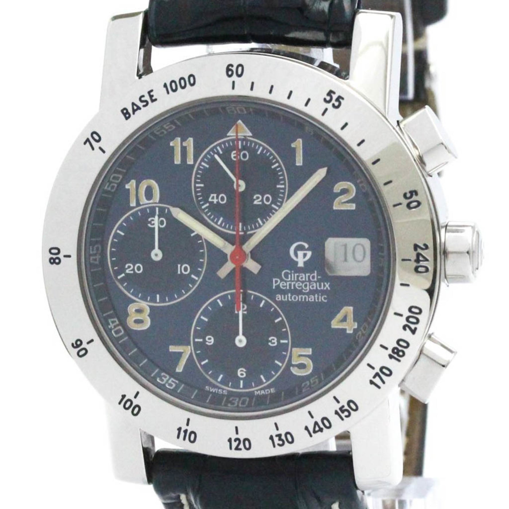 Girard-Perregaux Polished GIRARD PERREGAUX Chronograph Steel Automatic Watch 7050