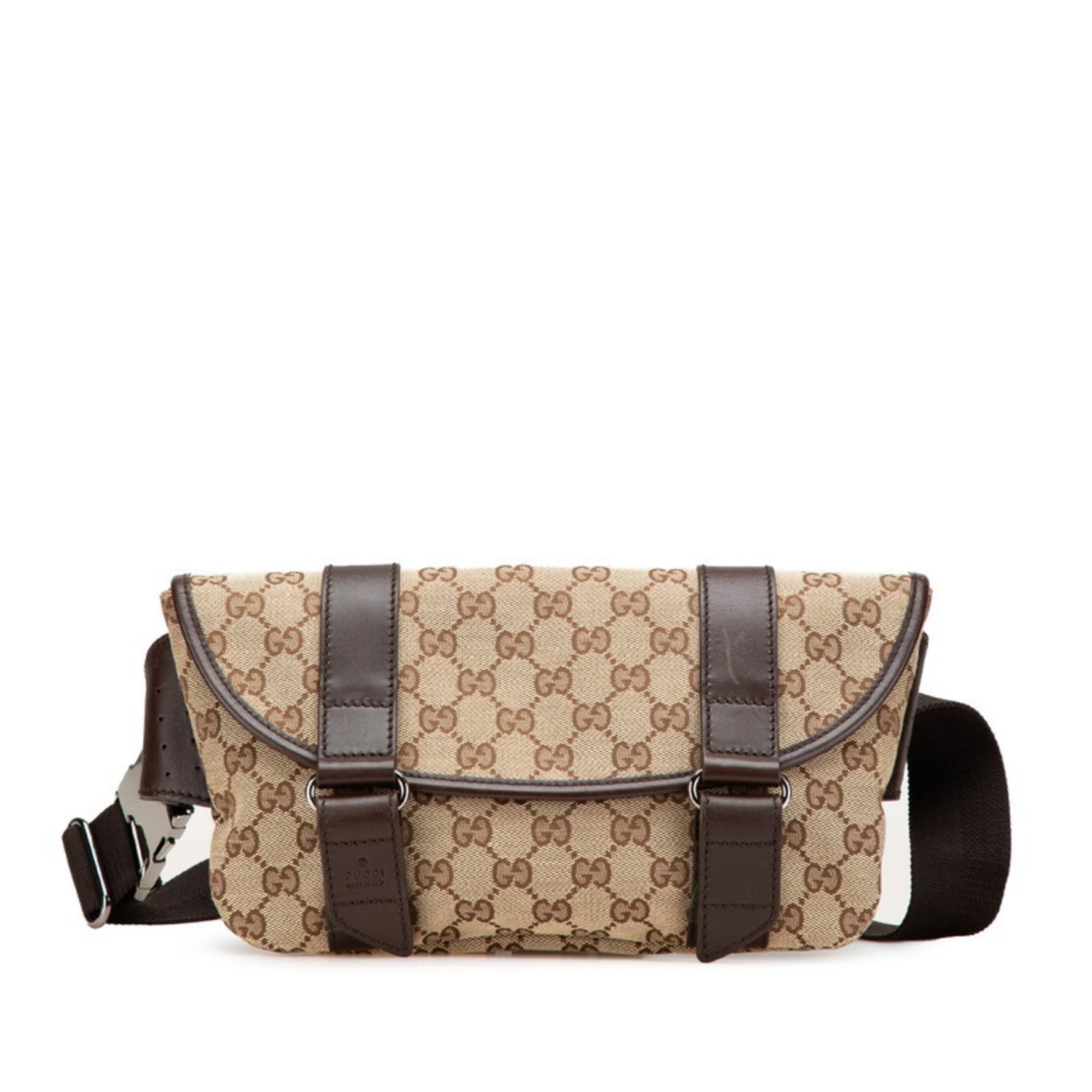 Gucci GG Canvas Waist Bag/Body Bag Beige/Brown Canvas/Leather Women's GUCCI