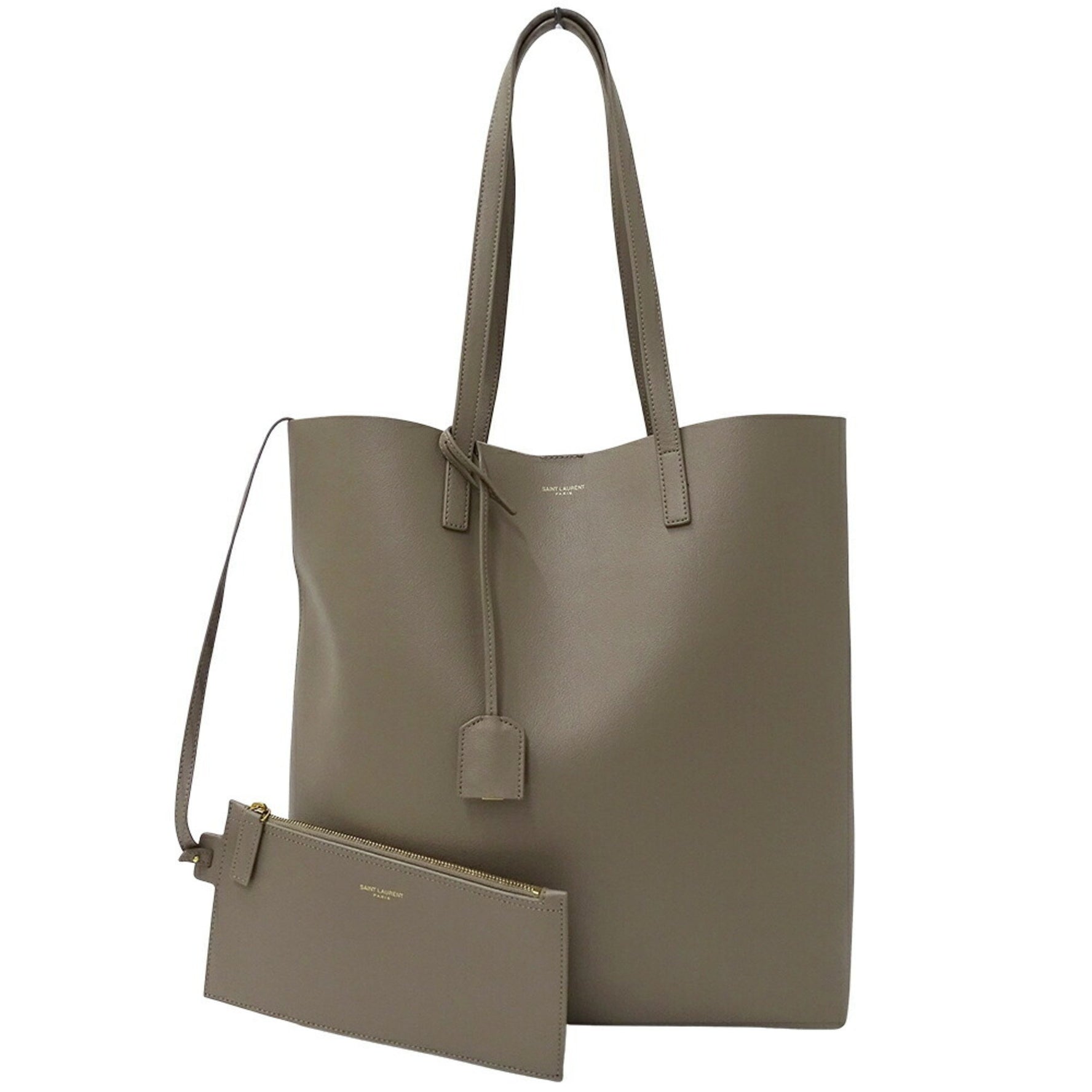 Saint Laurent SAINT LAURENT Women's Tote Bag Leather Greige