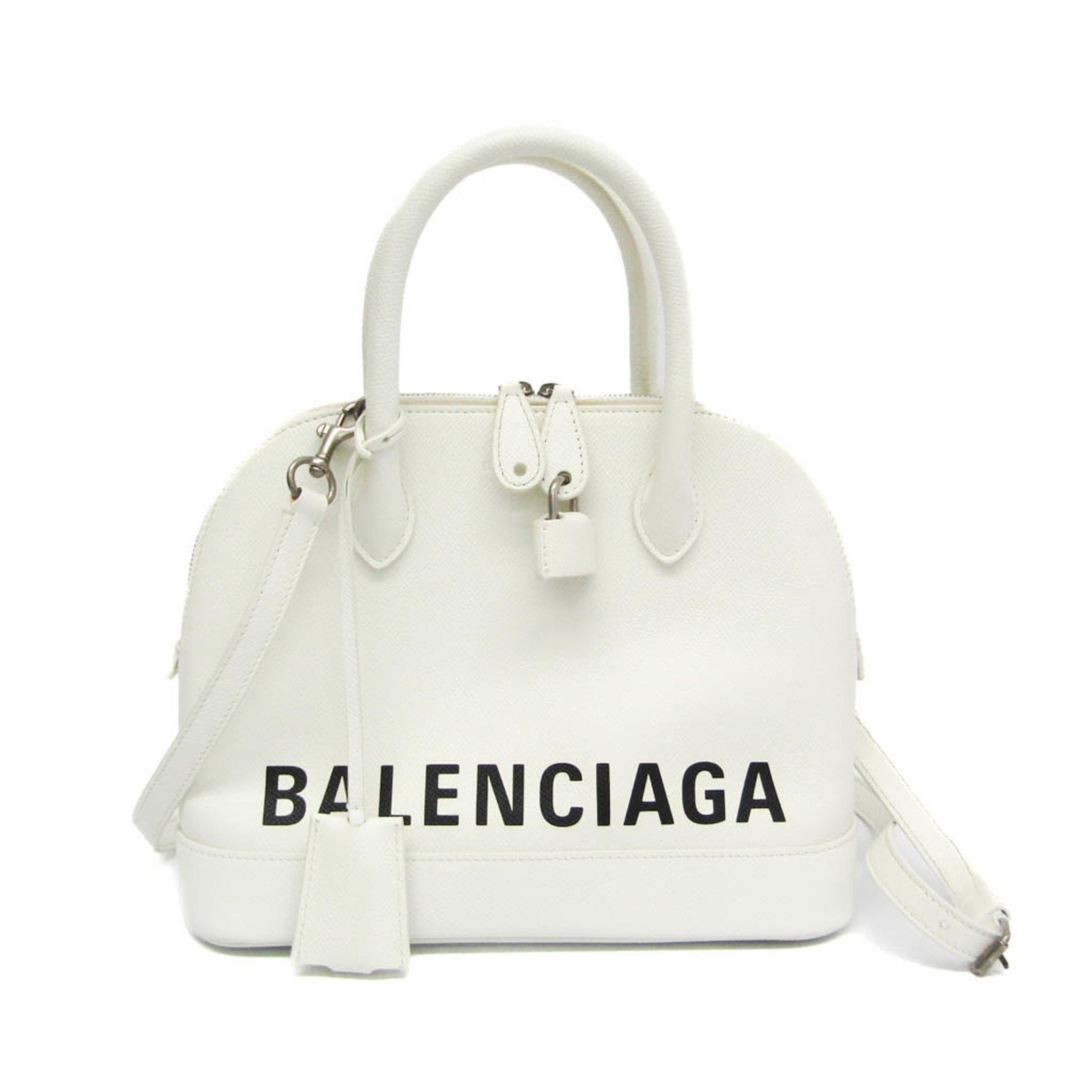 Balenciaga VILLE TOP HANDLE S Women's Leather Handbag,Shoulder Bag White
