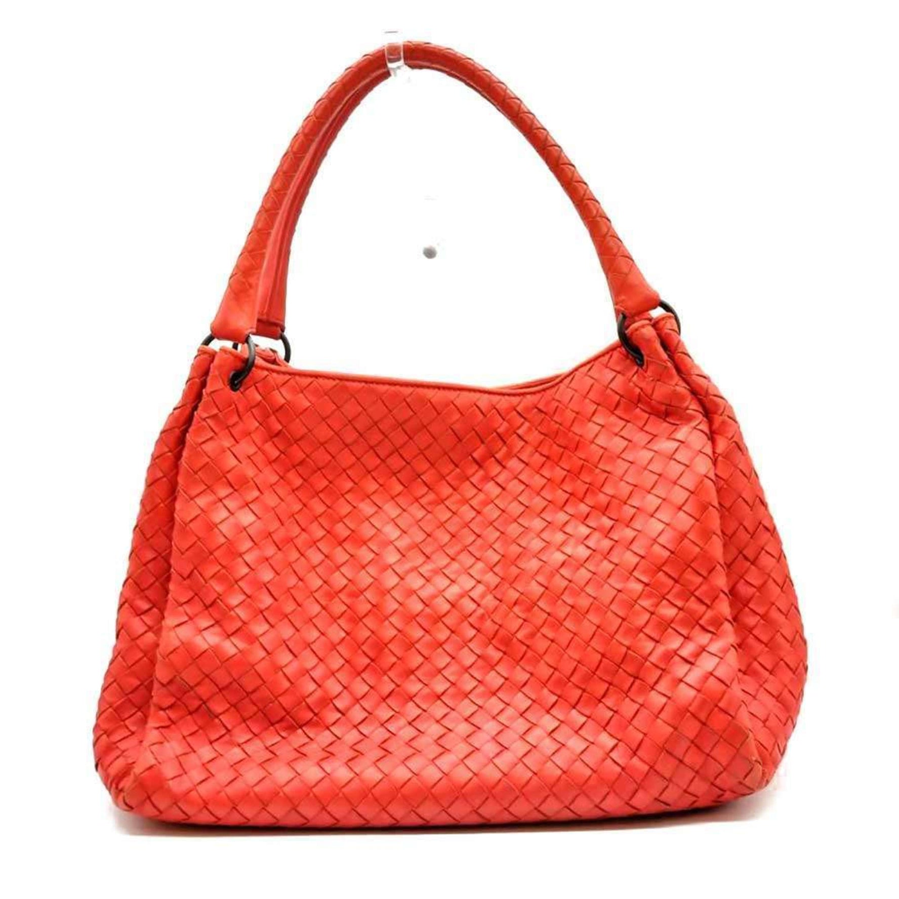 Bottega Veneta Parachute Handbag Red Intrecciato Leather Tote BOTTEGAVENETA