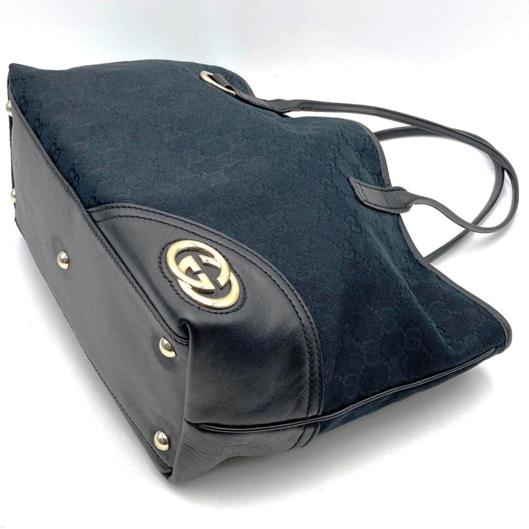 GUCCI Tote Bag in GG Canvas and Leather