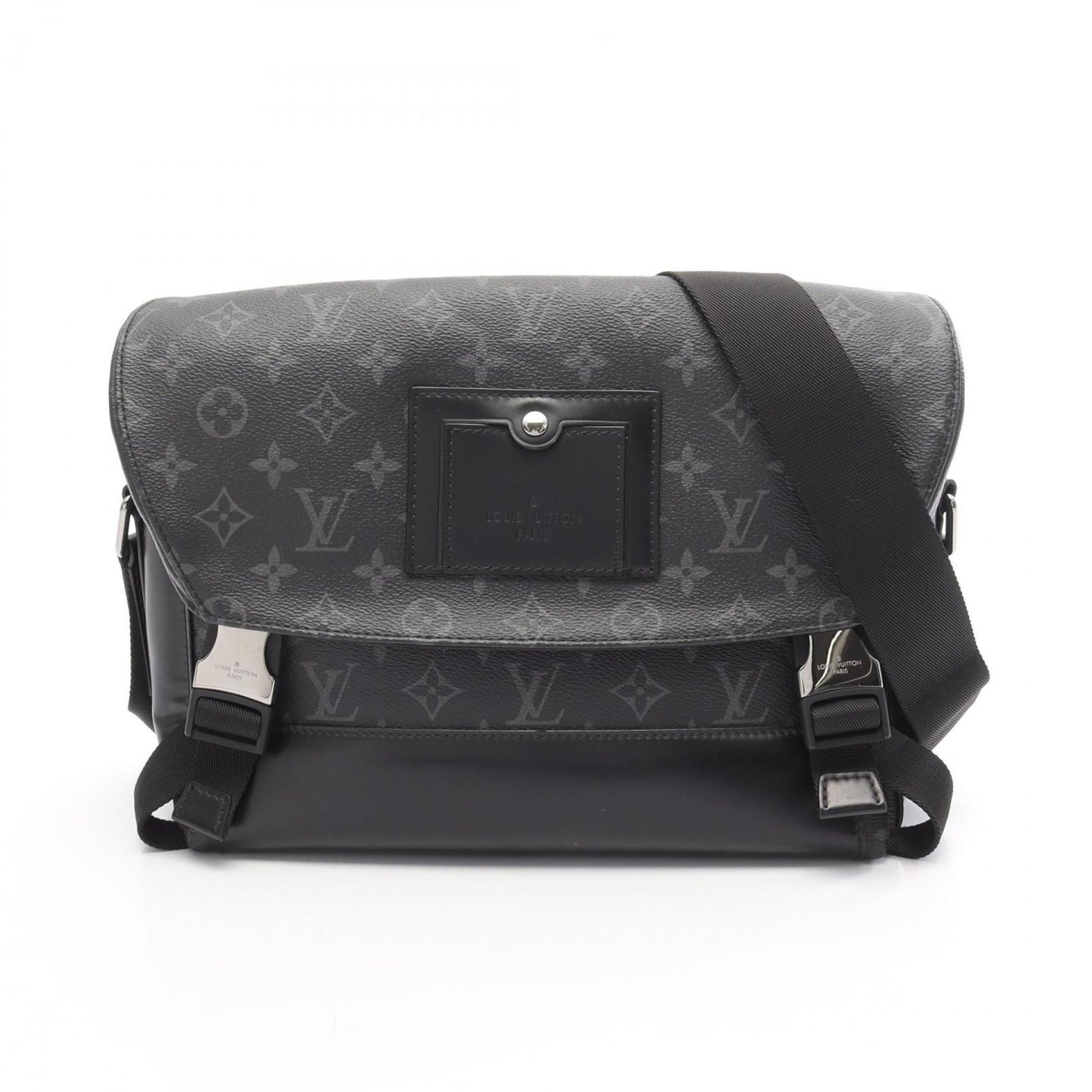 Louis Vuitton Messenger Voyage PM Shoulder Bag in Monogram Eclipse Coated Canvas and Leather