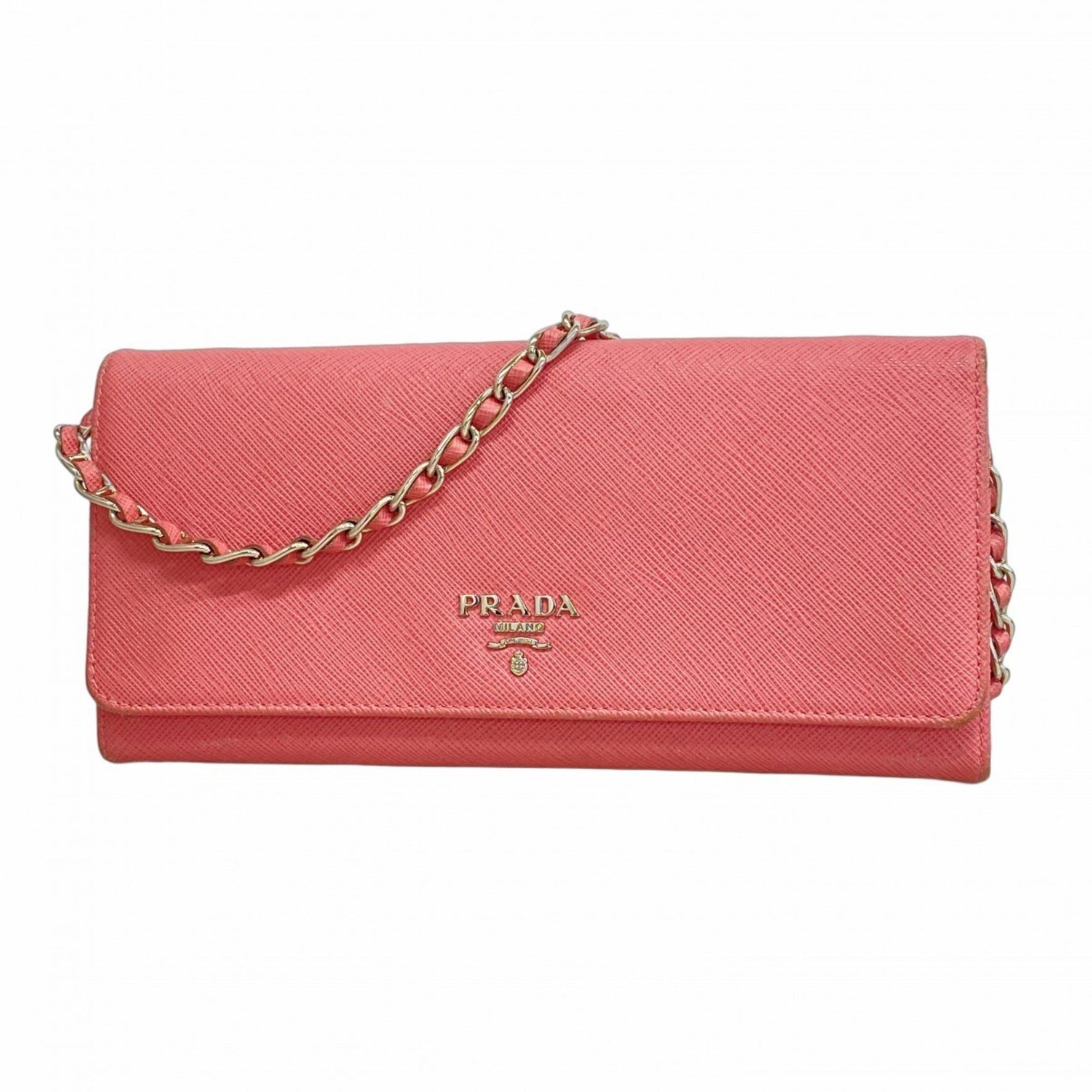 Prada Saffiano Leather Shoulder Wallet