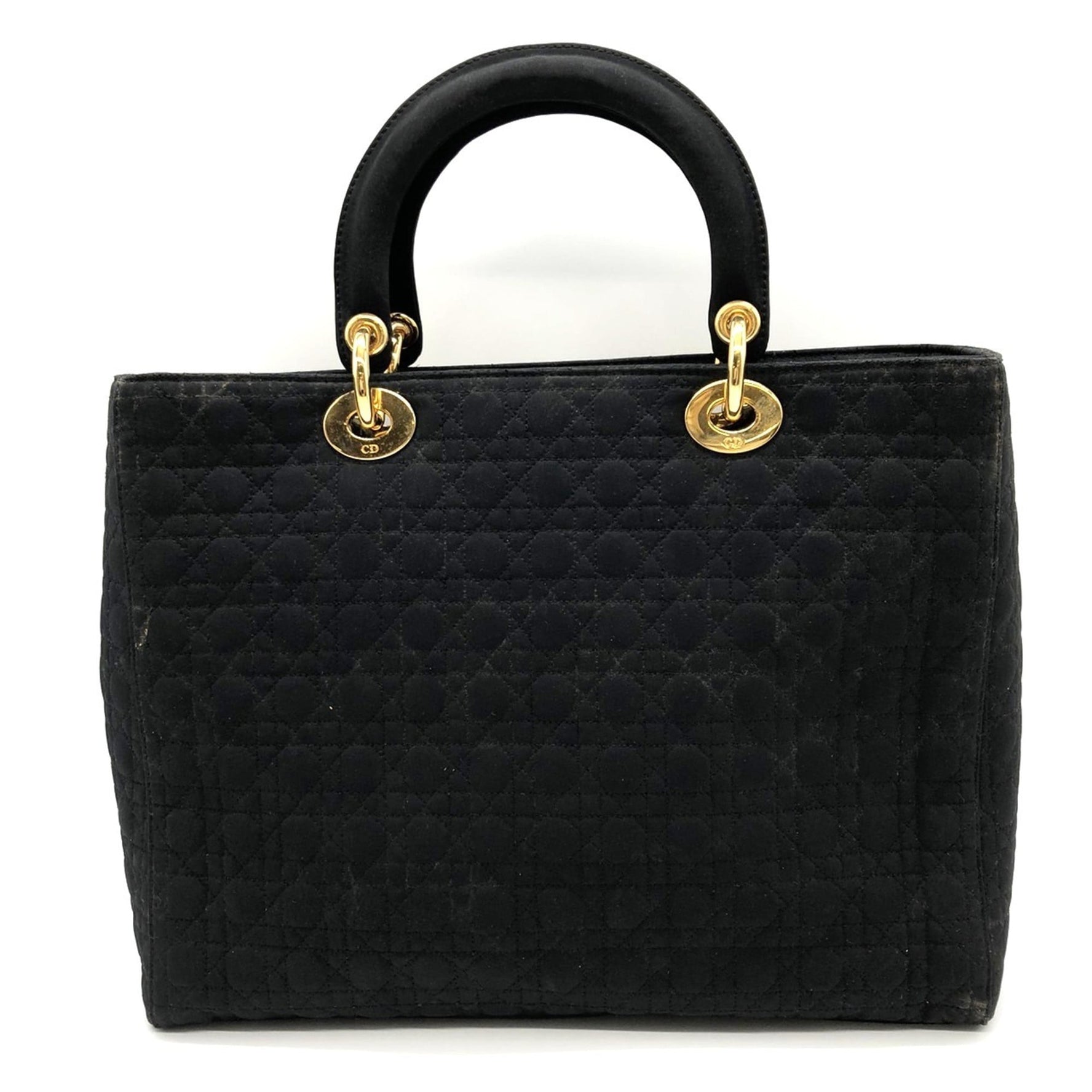 Christian Dior Dior Lady Cannage Nylon Handbag with Keychain