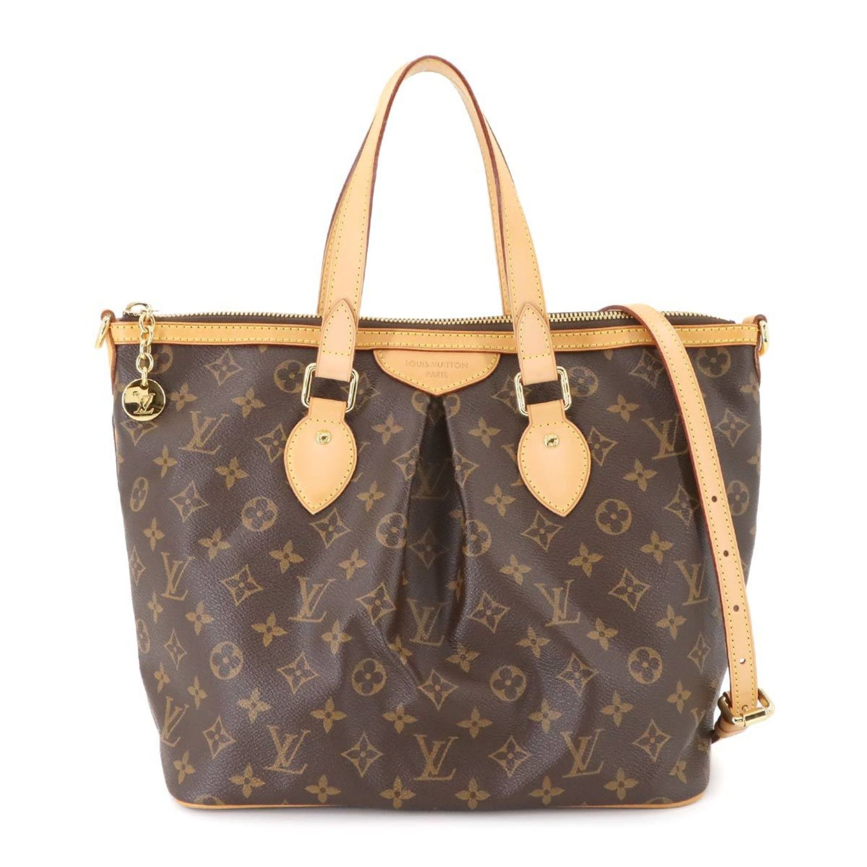 Louis Vuitton Monogram Palermo PM 2-way Tote/Shoulder Bag, Brown, M40145