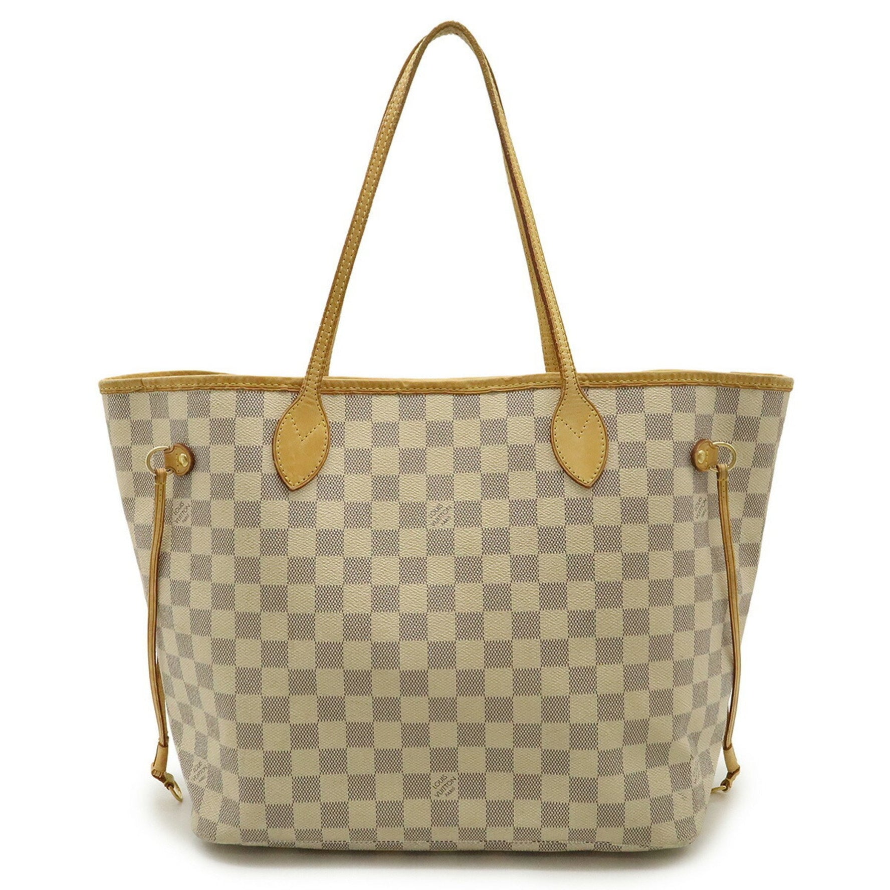 LOUIS VUITTON Damier Azur Neverfull MM Tote Bag Shoulder N51107