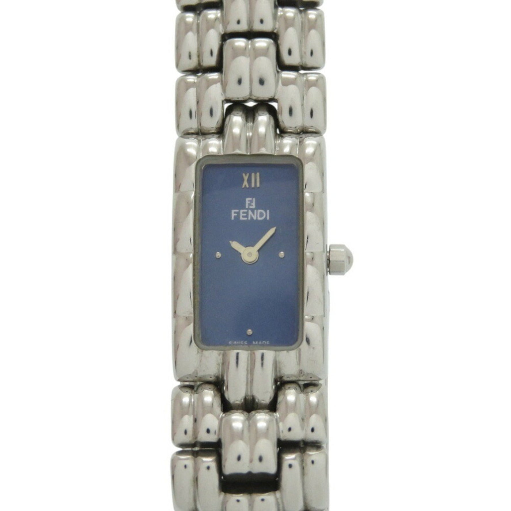 Fendi 660L SS Navy Quartz Watch 0557FENDI