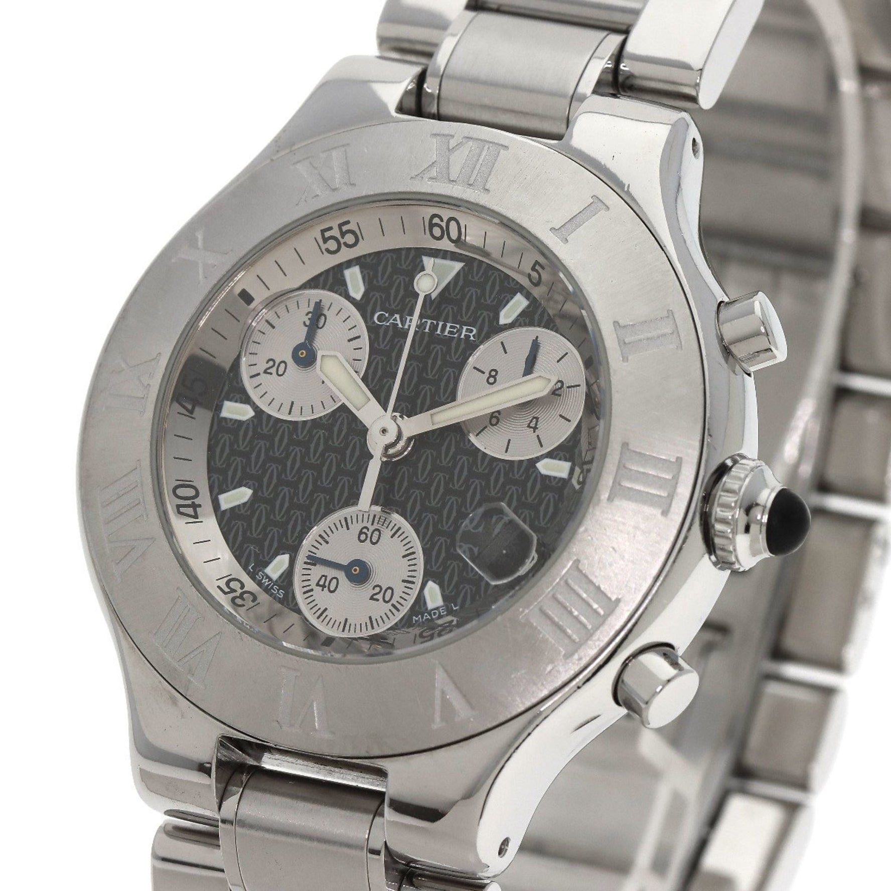 Cartier Chronoscuff 21 Watch Stainless Steel SS