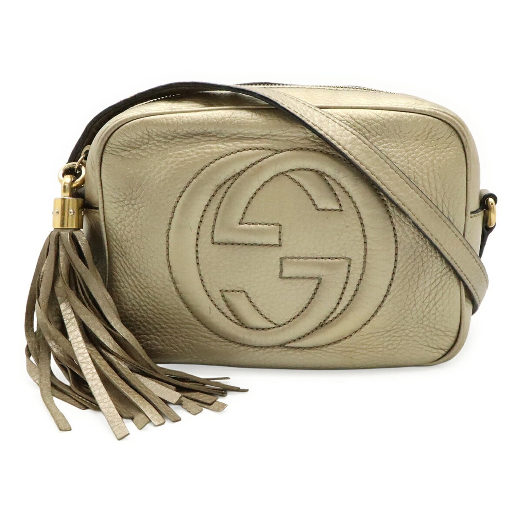 GUCCI Soho Small Disco Tassel Shoulder Bag/Pochette in Leather