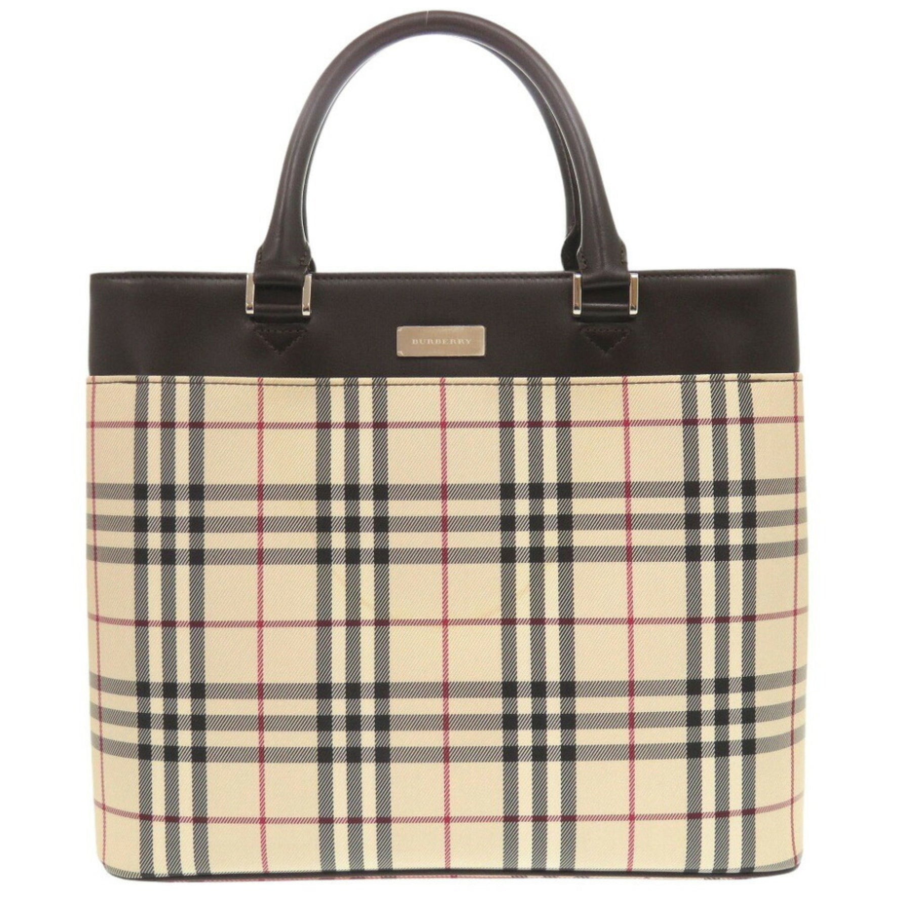 Burberry Nova Check Canvas Leather Beige Handbag 2010BURBERRY