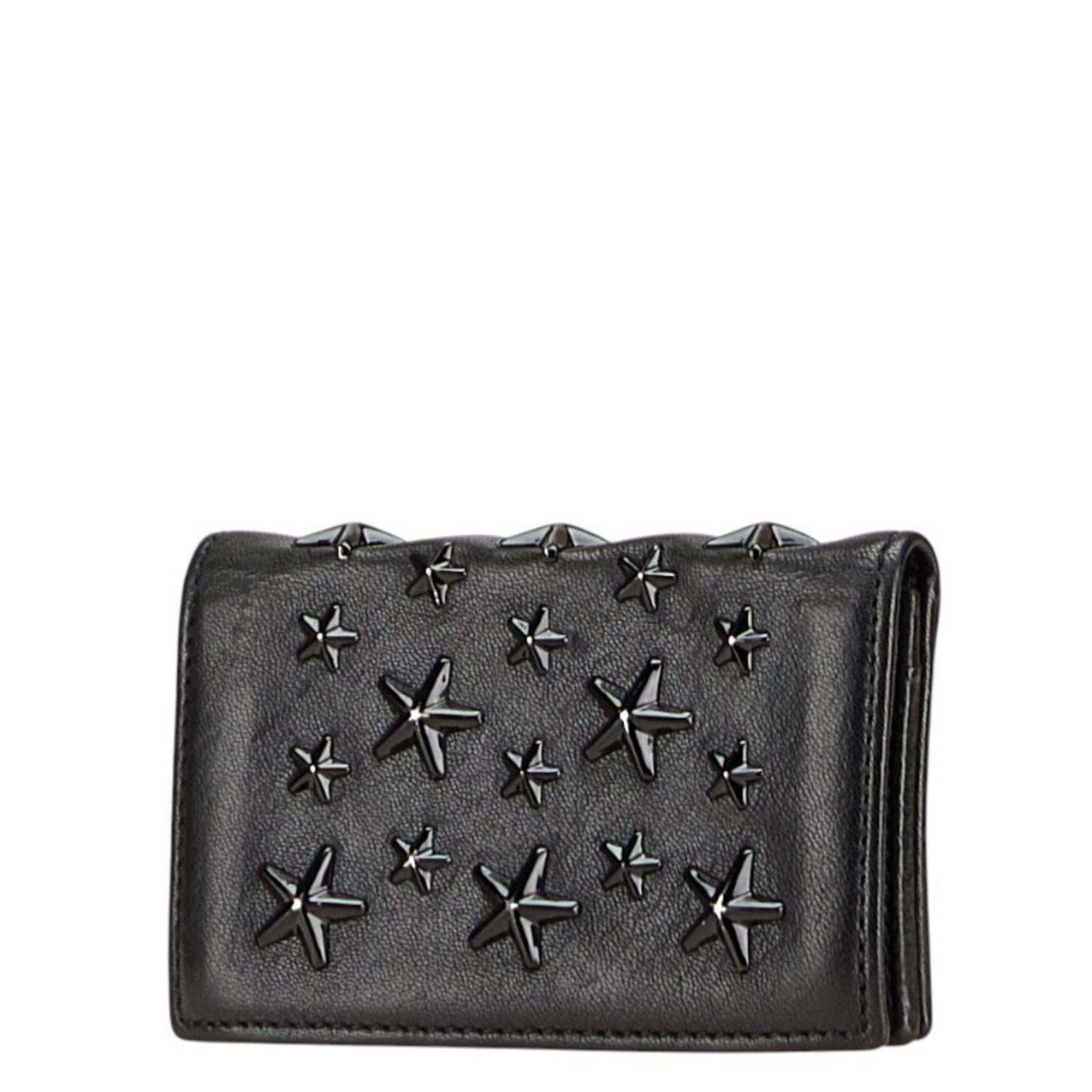Jimmy Choo Star Studs Business Card Case/Card Case/Coin Purse Leather JIMMY CHOO