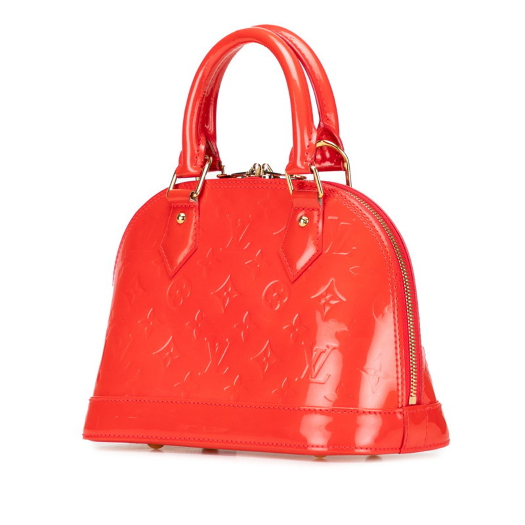 Louis Vuitton Monogram Vernis Alma BB Handbag/Shoulder Bag, Rouge Grenadine, Red Patent Leather, LOUIS VUITTON