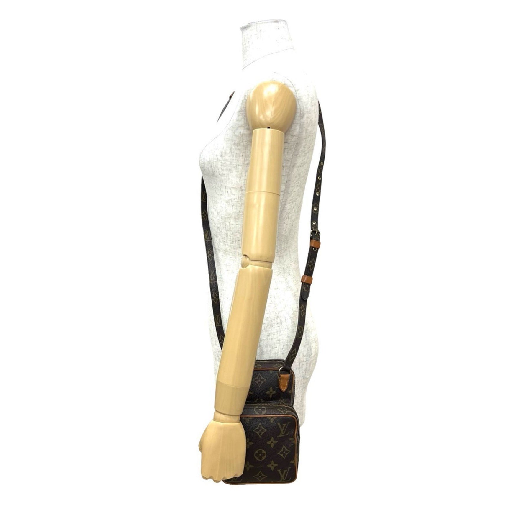 LOUIS VUITTON Amazon Monogram Logo Leather Mini Shoulder Bag/Pochette in