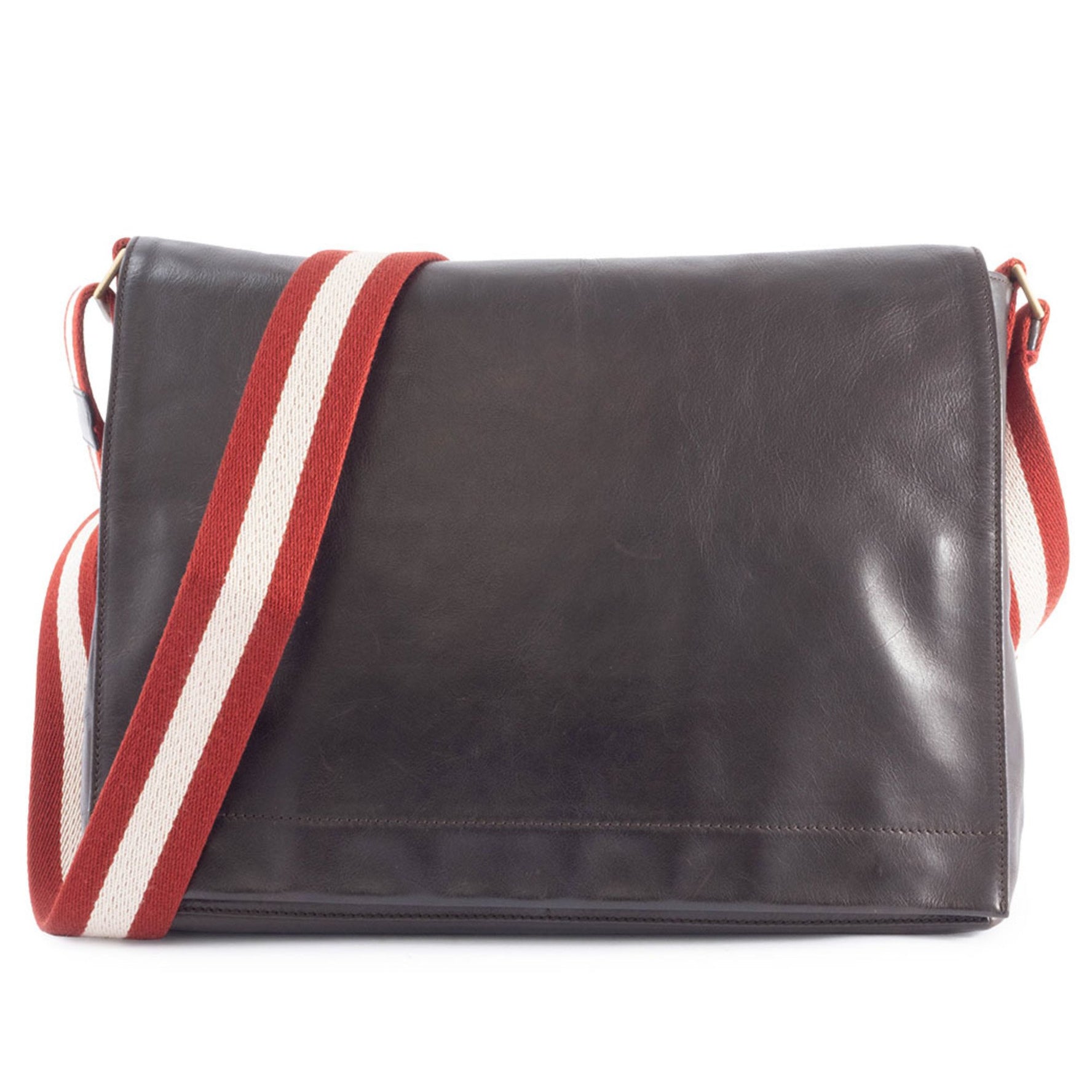 Bally Trainspotting Tadella Shoulder Bag in Leather with Flap, BERRY