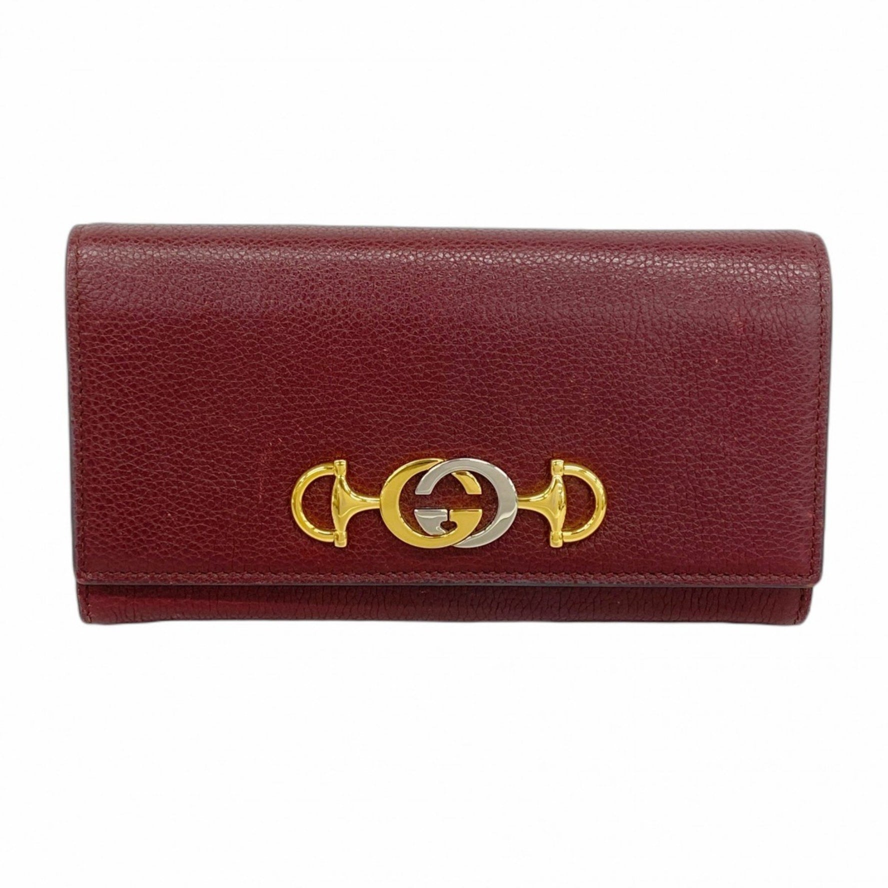 Gucci Zumi Long Wallet Leather Gold