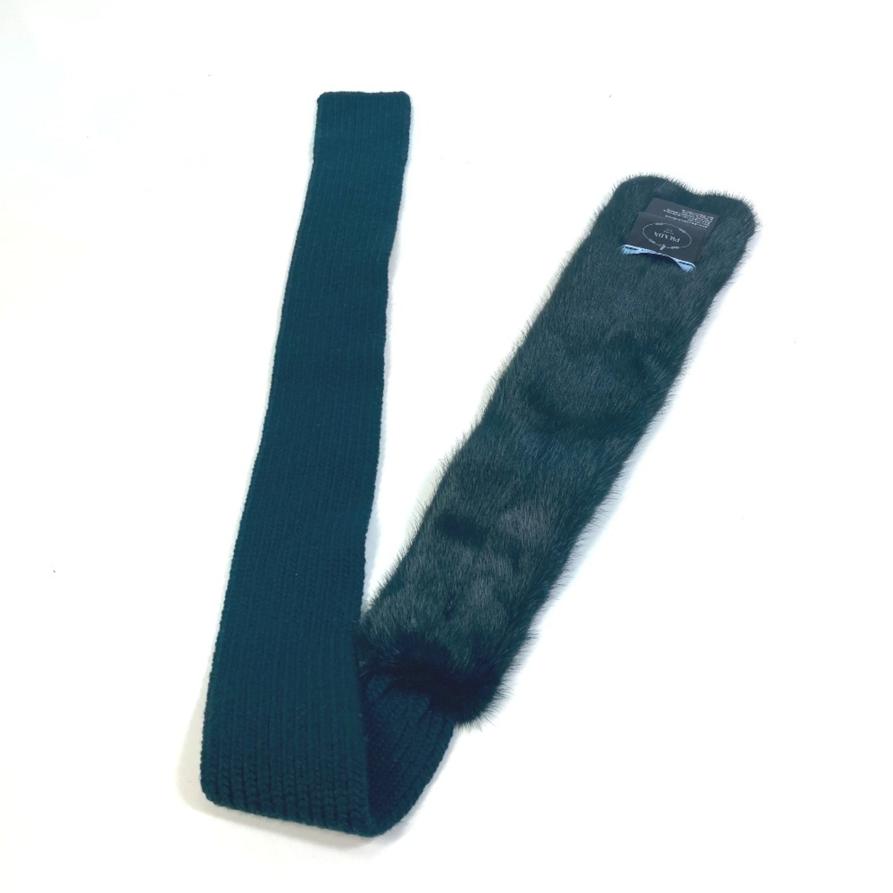 PRADA fur Scarf Green