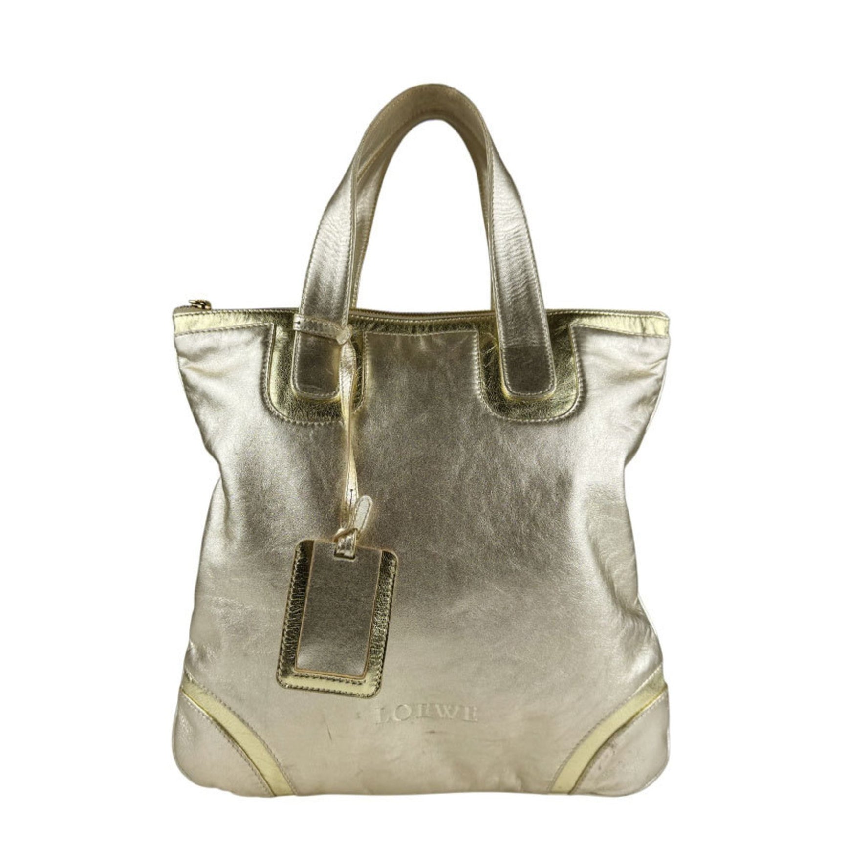 LOEWE handbag leather gold ladies