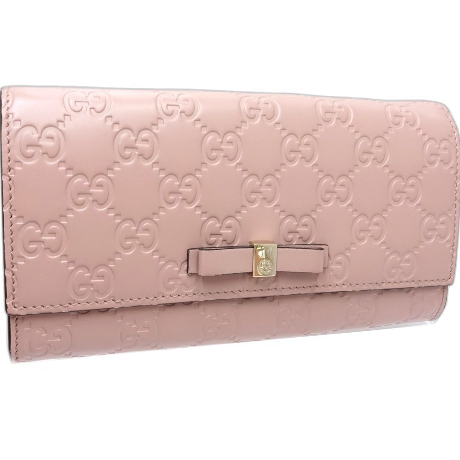 GUCCI Long Wallet Guccissima Continental Leather Smoky