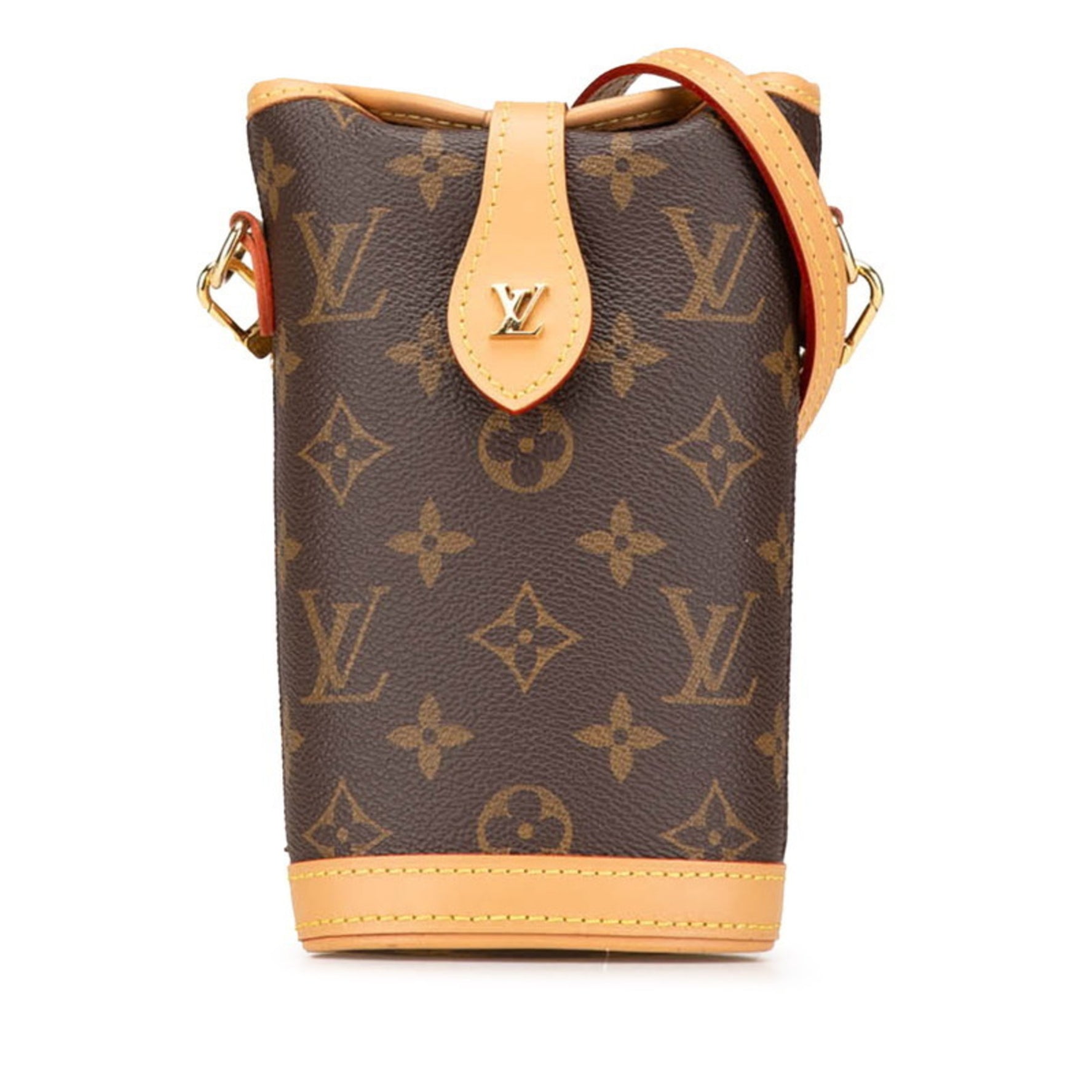 Louis Vuitton Monogram Fold Me Pouch Shoulder Bag M80874 Brown PVC Leather Women's LOUIS VUITTON