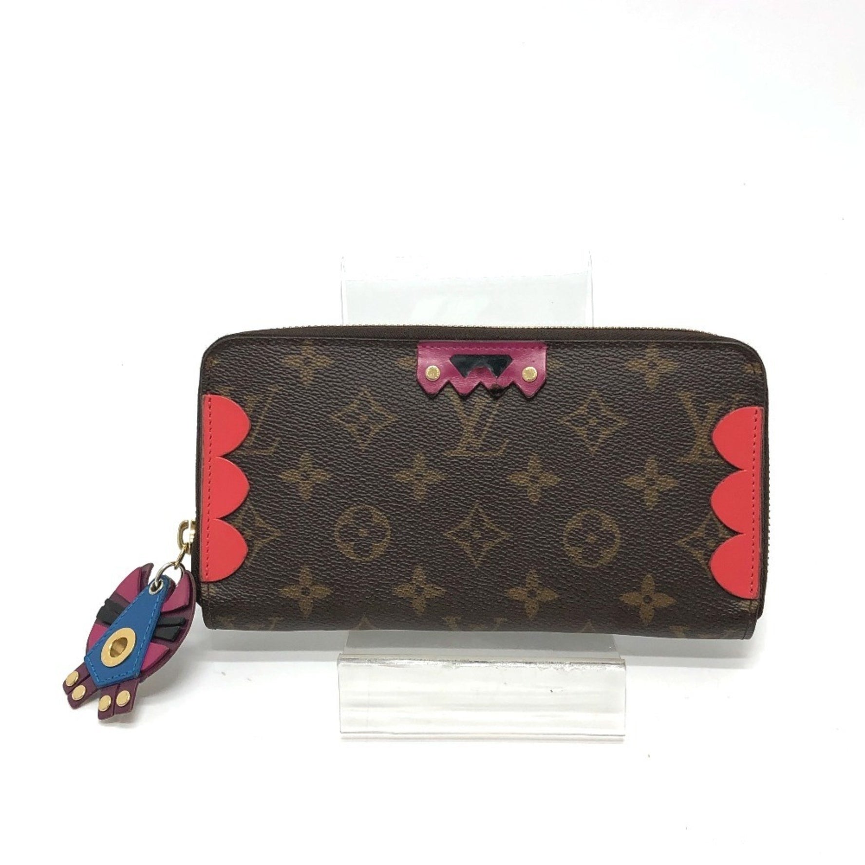 LOUIS VUITTON M61364 Monogram Zippy Wallet Totem Long Canvas Women's