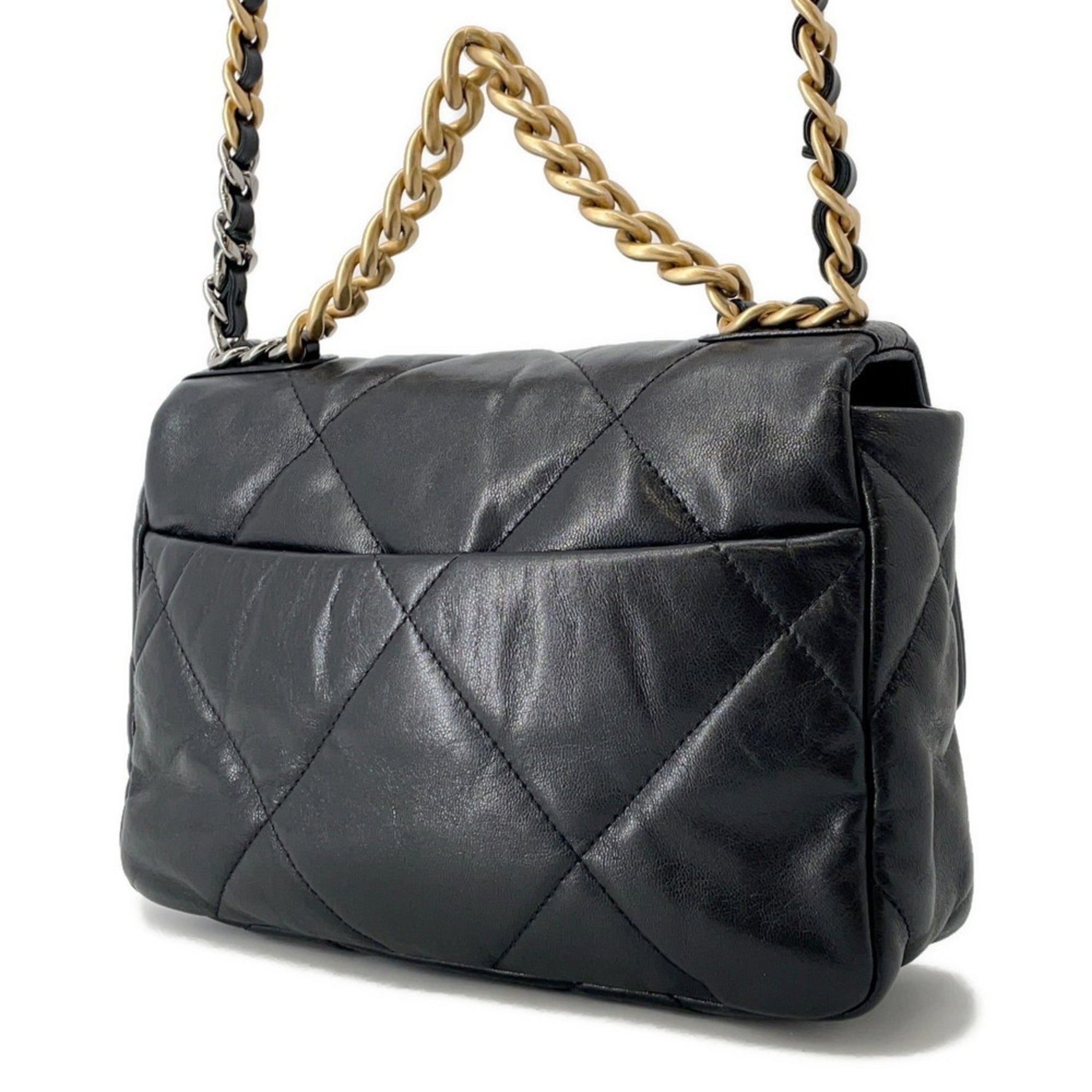 Chanel Chain Shoulder Bag Matelasse Coco Mark Lambskin