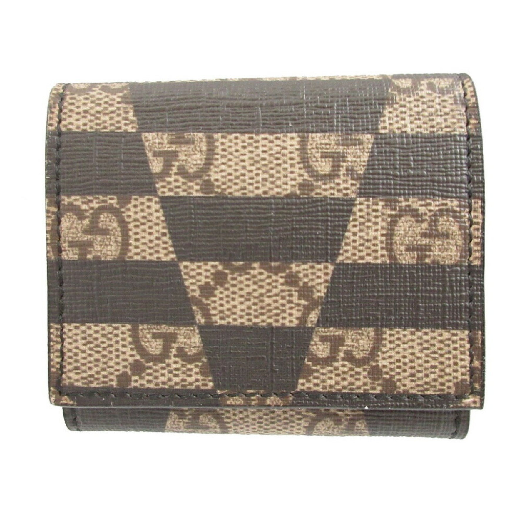 Like new Gucci GG Kaleido canvas leather beige black coin case wallet 1162GUCCI