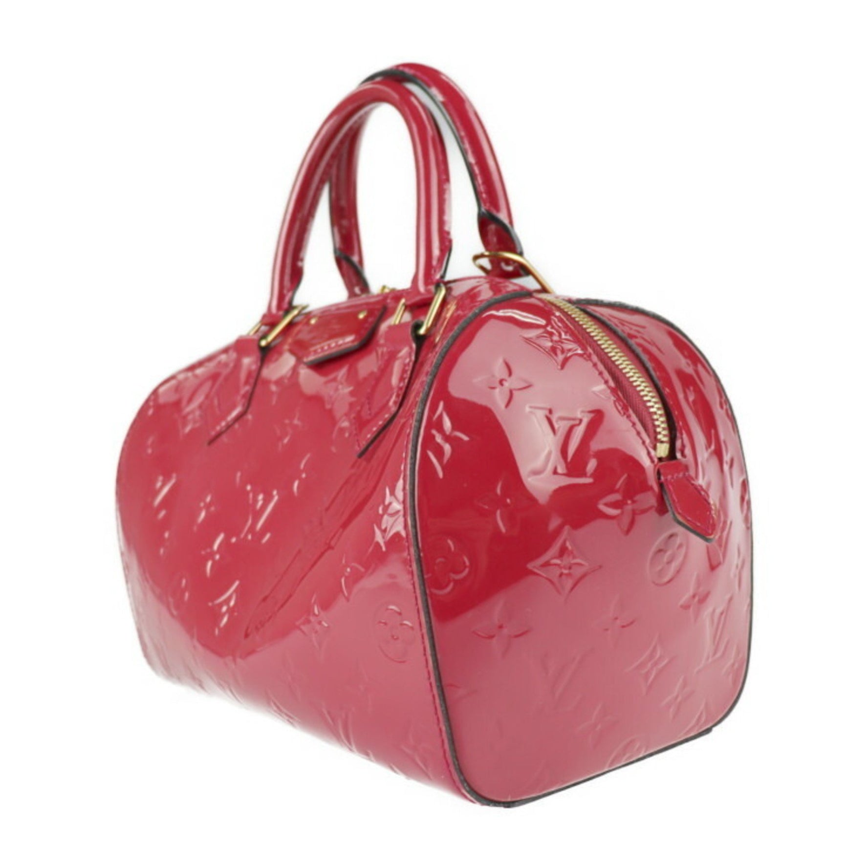 Louis Vuitton Montana Handbag Monogram Verni Leather Rose Andian Gold Metal Fittings