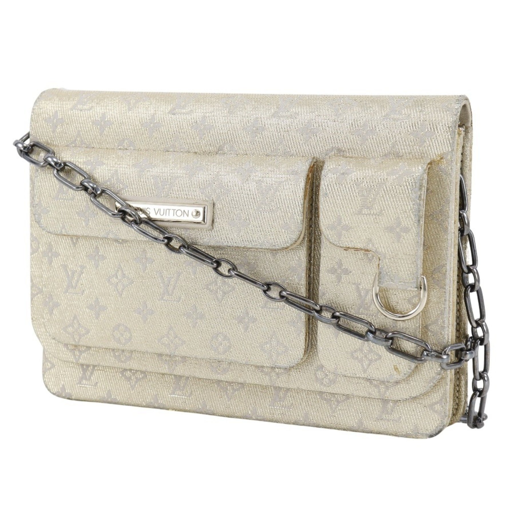 Louis Vuitton Monogram Shine Shoulder Bag x Snap Button