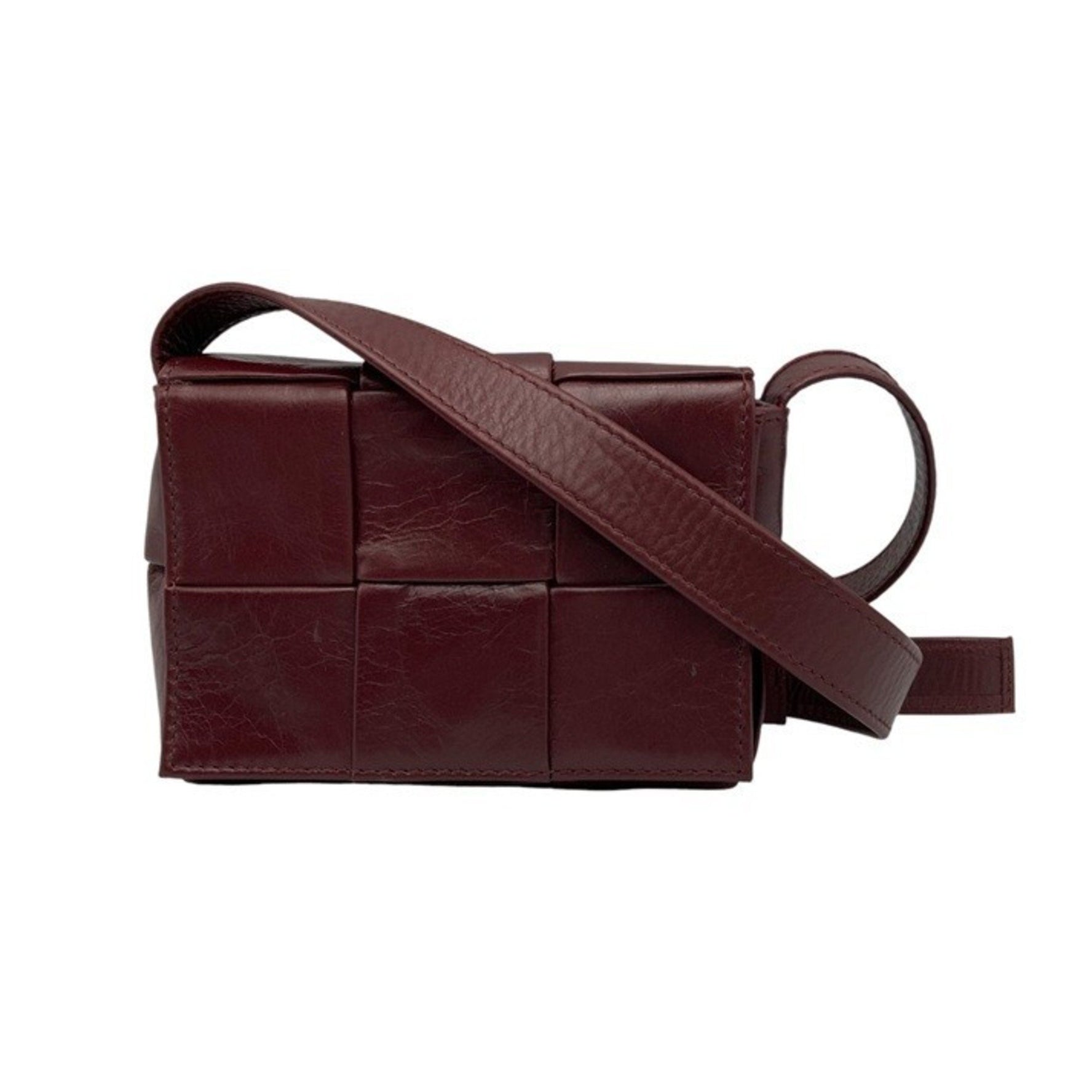 BOTTEGA VENETA CANDY CASSETTE shoulder bag in burgundy