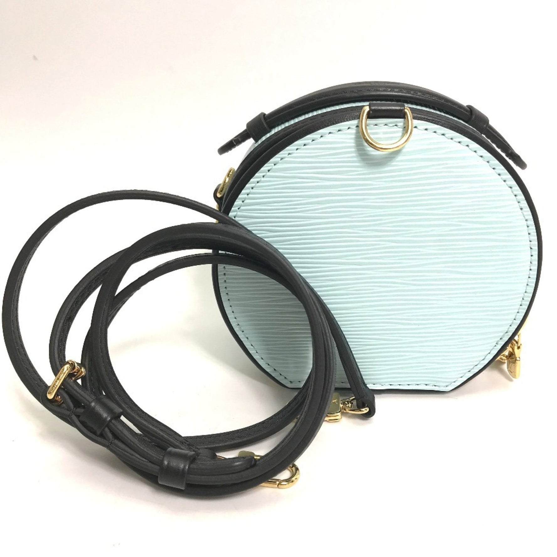 Louis Vuitton Epi Petite Boite Chapeau Handbag/Pouch/Shoulder Bag in Leather, Seaside Like New