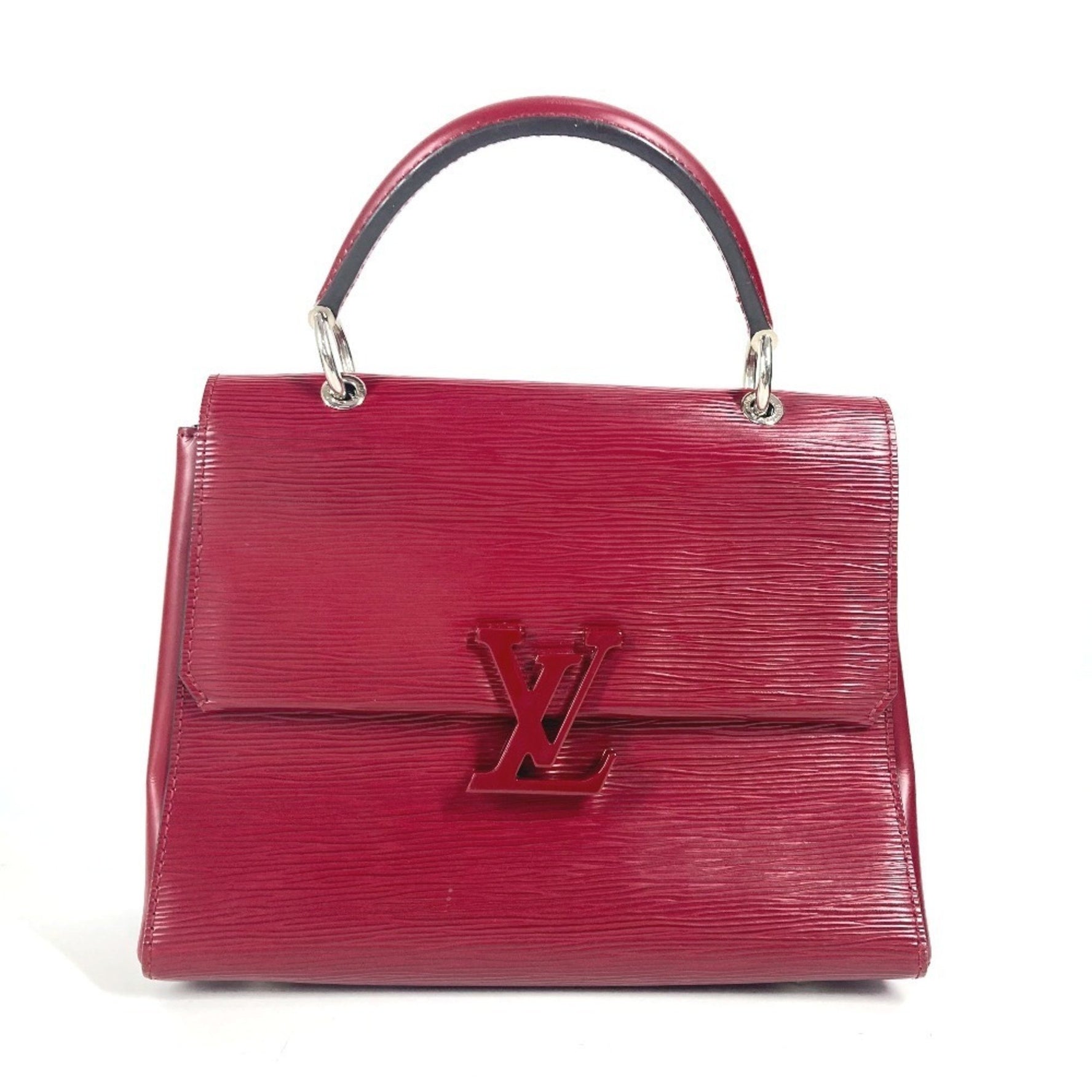 Louis Vuitton Epi Grenelle PM Flap Bag Tote Handbag Leather Red