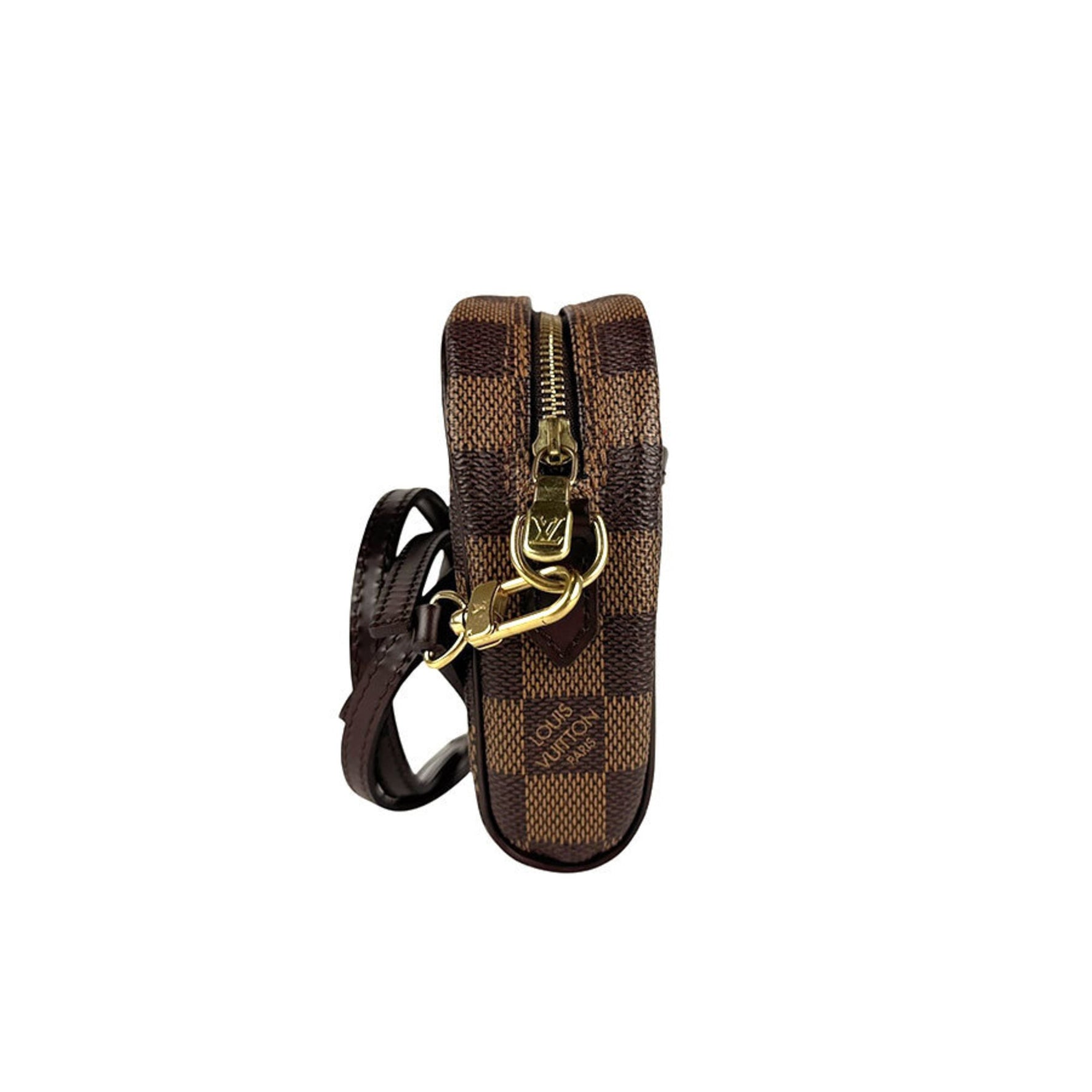 Louis Vuitton Damier Ipanema Shoulder Bag, Waist Pouch, Belt Canvas, Ebene