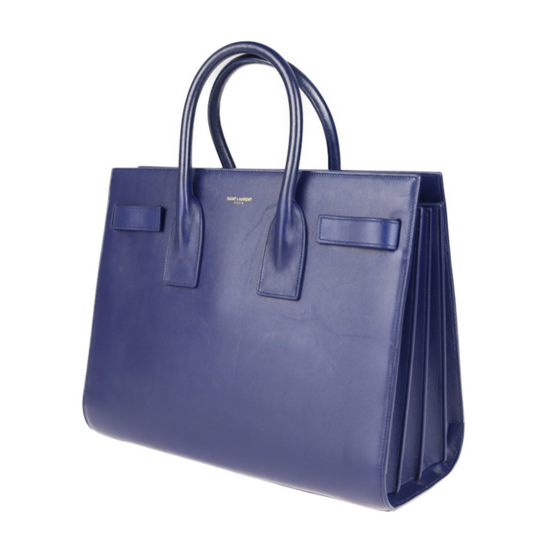 SAINT LAURENT Saint Laurent handbag leather blue sac de jour 2WAY shoulder