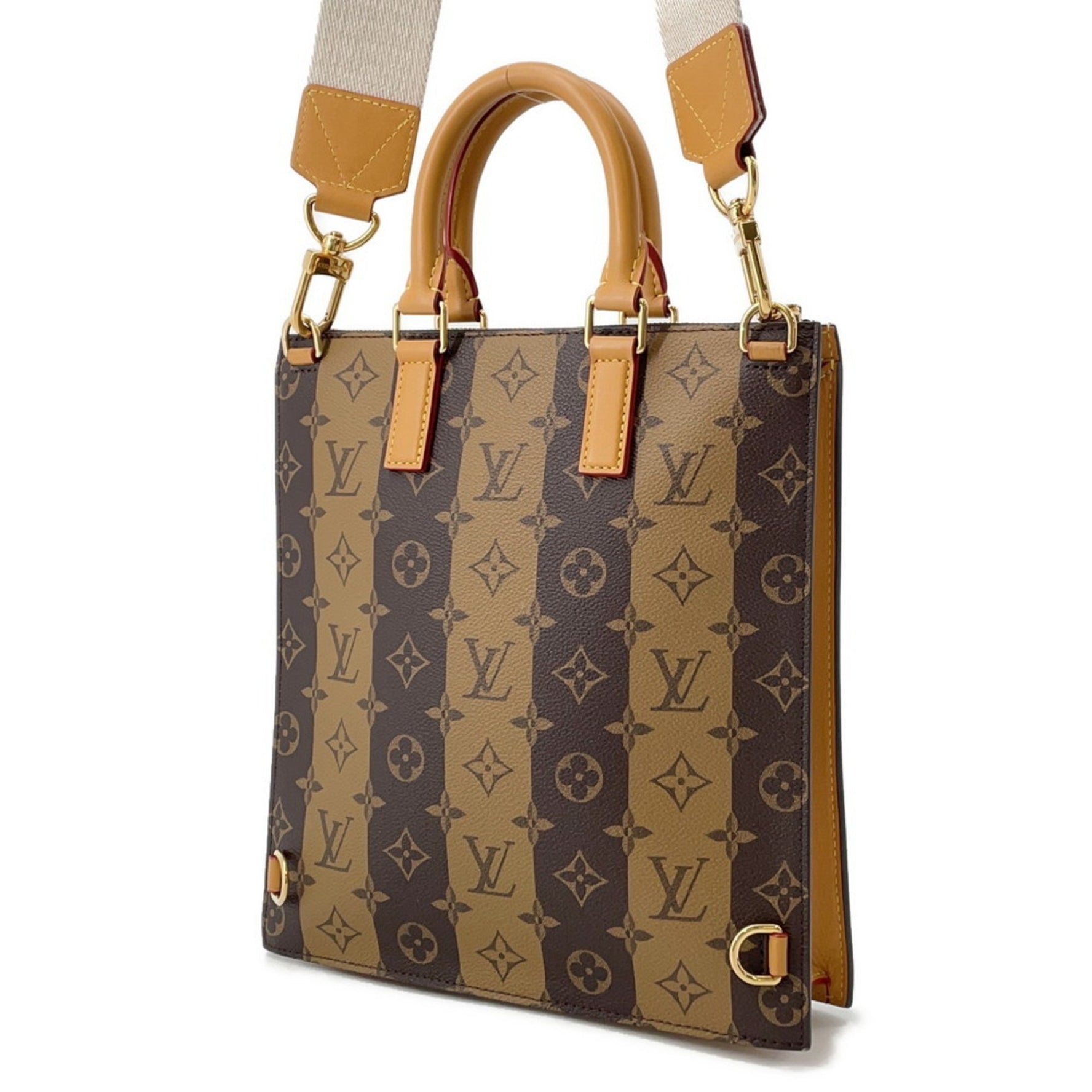 Louis Vuitton Monogram Stripe Sac Plat Handbag Shoulder Bag in Collaboration with NIGO