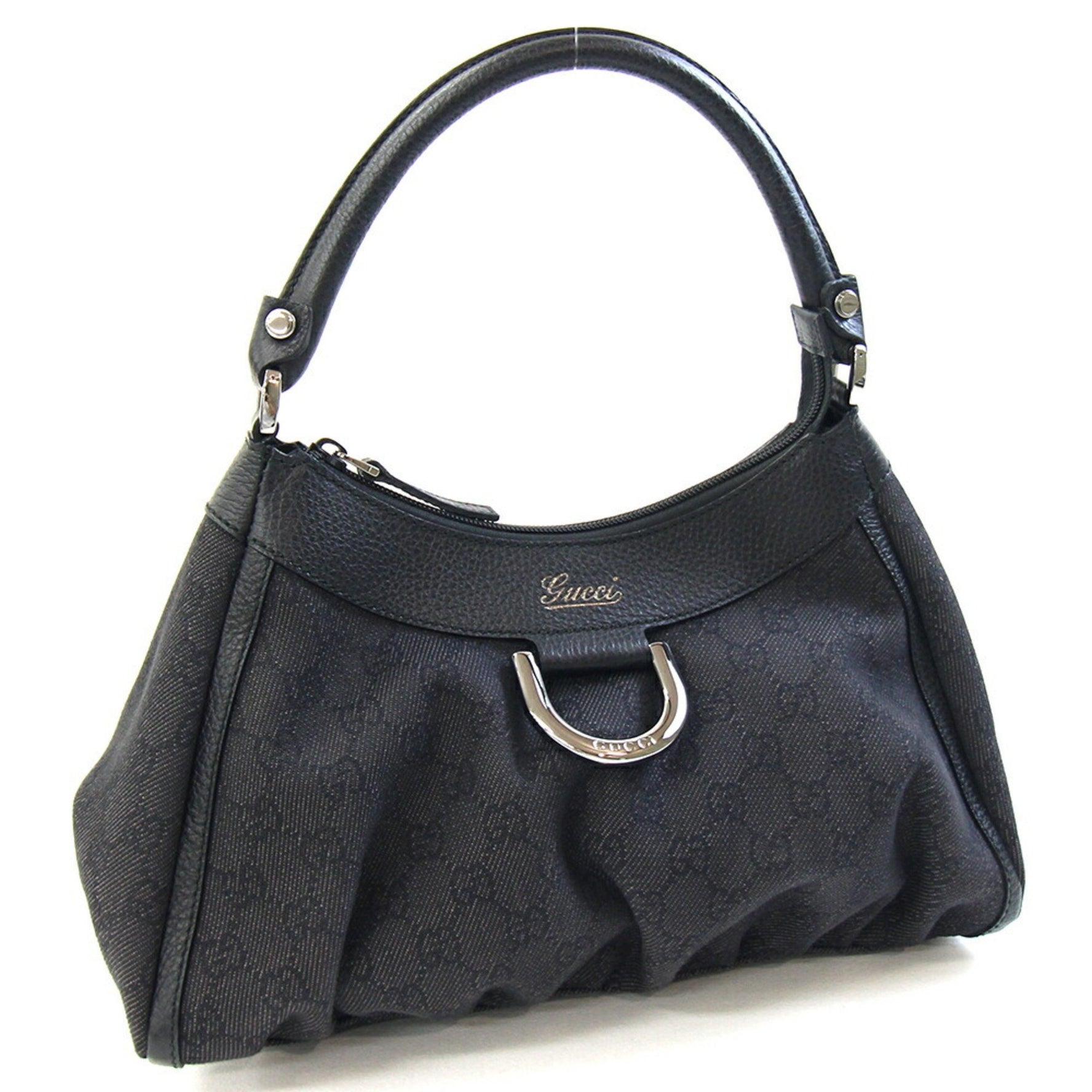 Gucci GG Abby Bag Black Canvas and Leather One-Handle for Women GUCCI