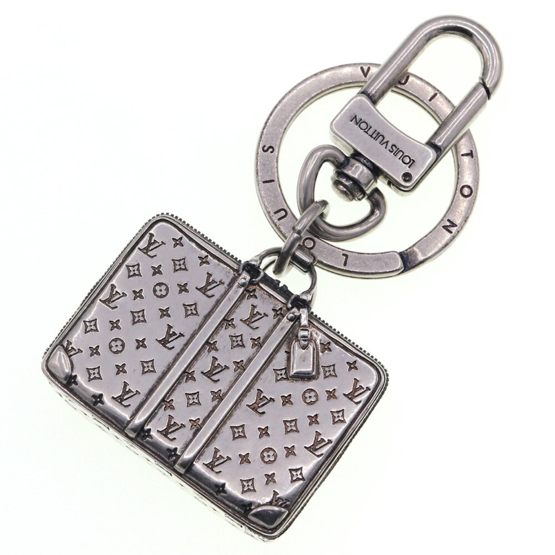 Louis Vuitton Keychain Sirius M62717 Silver Metal Bag Charm Keyring Women's Men's LOUIS VUITTON