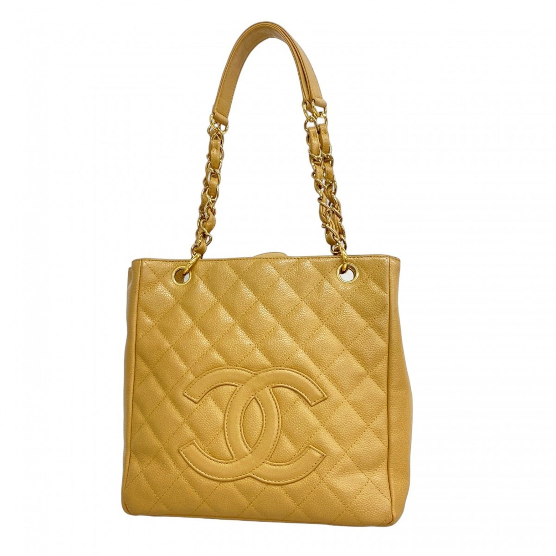 Chanel Matelasse Tote Bag with Chain Shoulder Strap, Caviar Skin