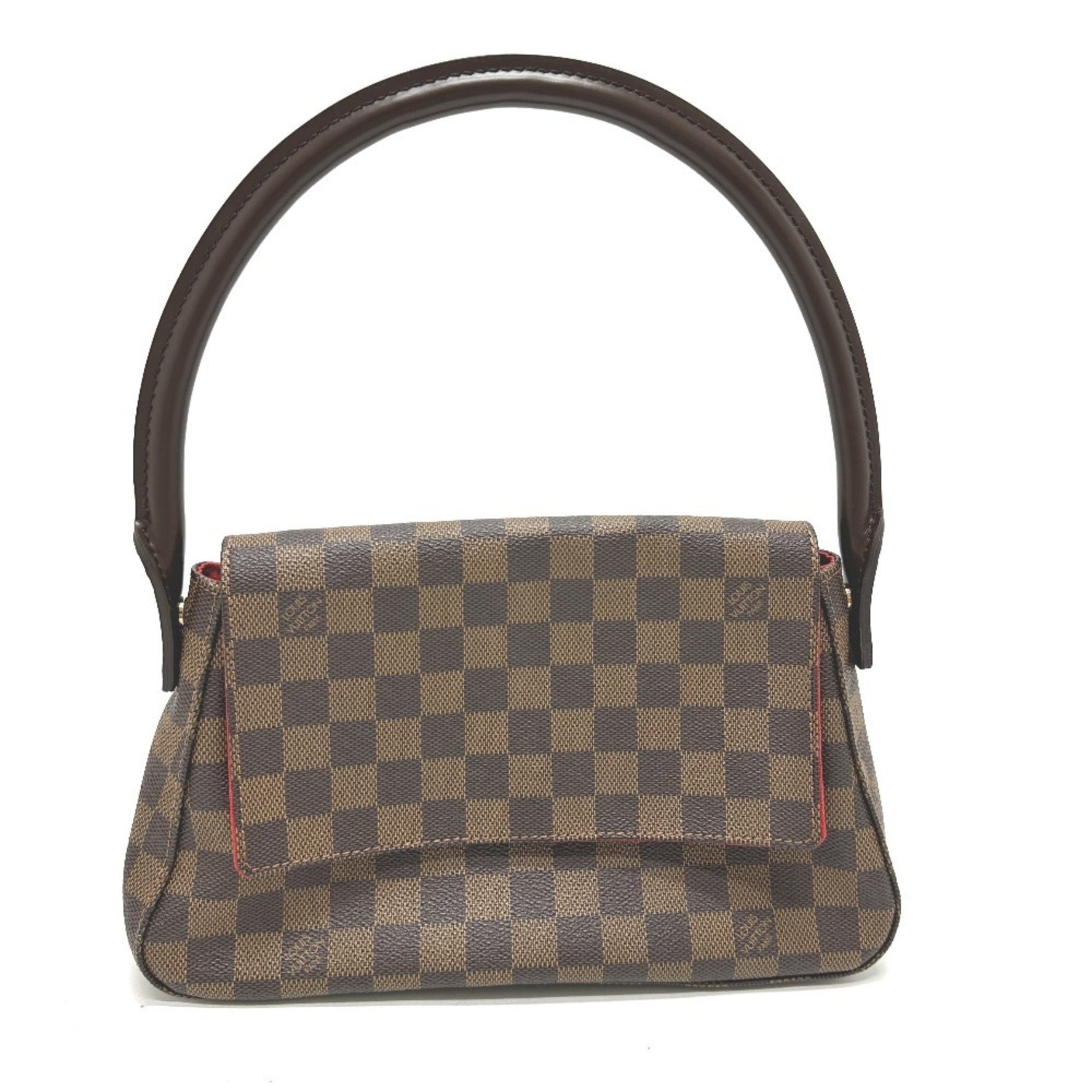 LOUIS VUITTON N51158 Damier Mini Looping SPO Special Order Shoulder Bag Tote Canvas Women's Ebene Brown