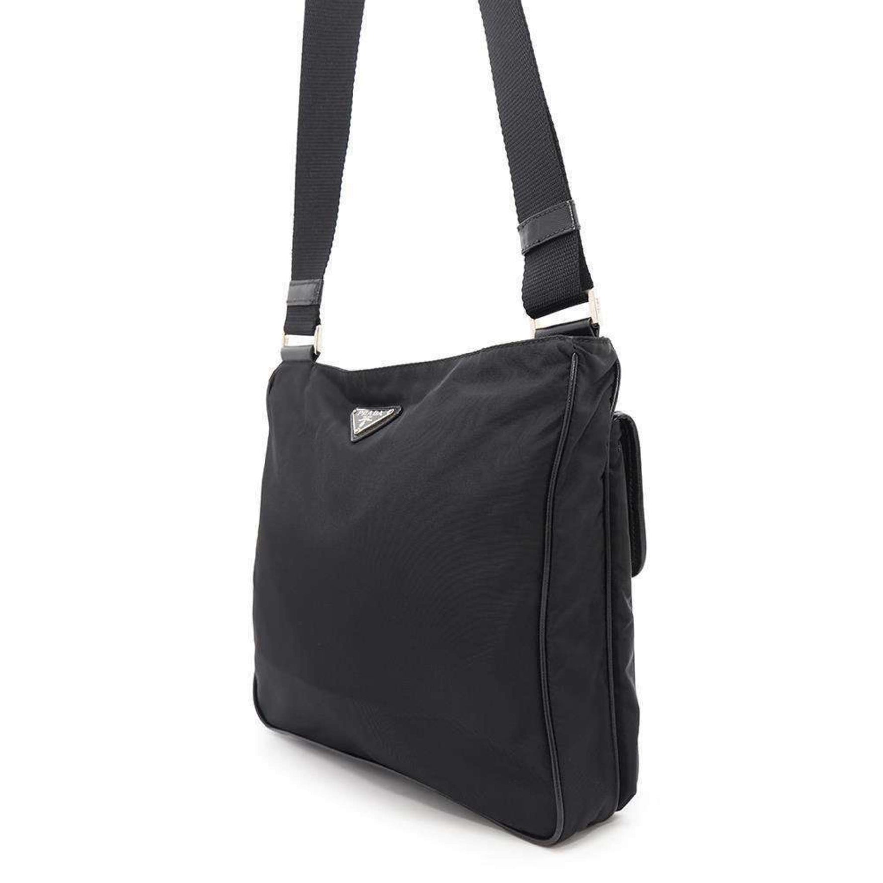Prada Shoulder Bag Nylon VA0269 PRADA Black